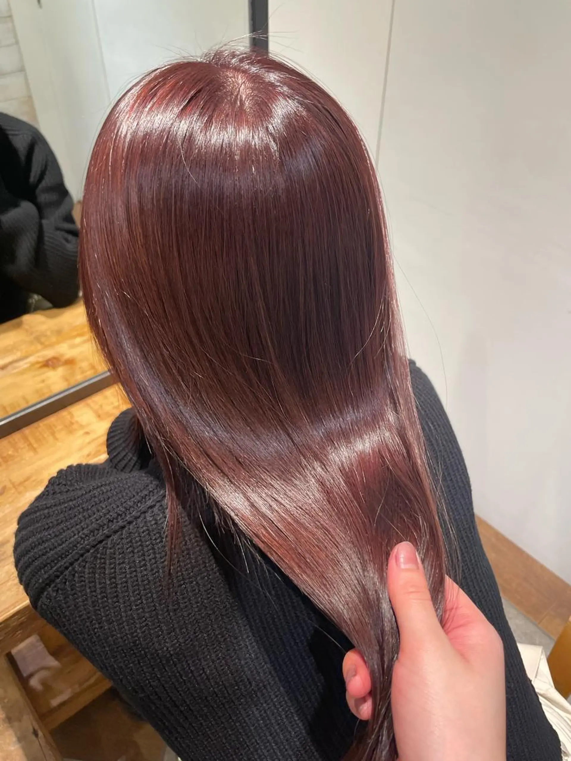 カラー ブラウンカラー カシス イシバシ ミナミのヘアスタイル
