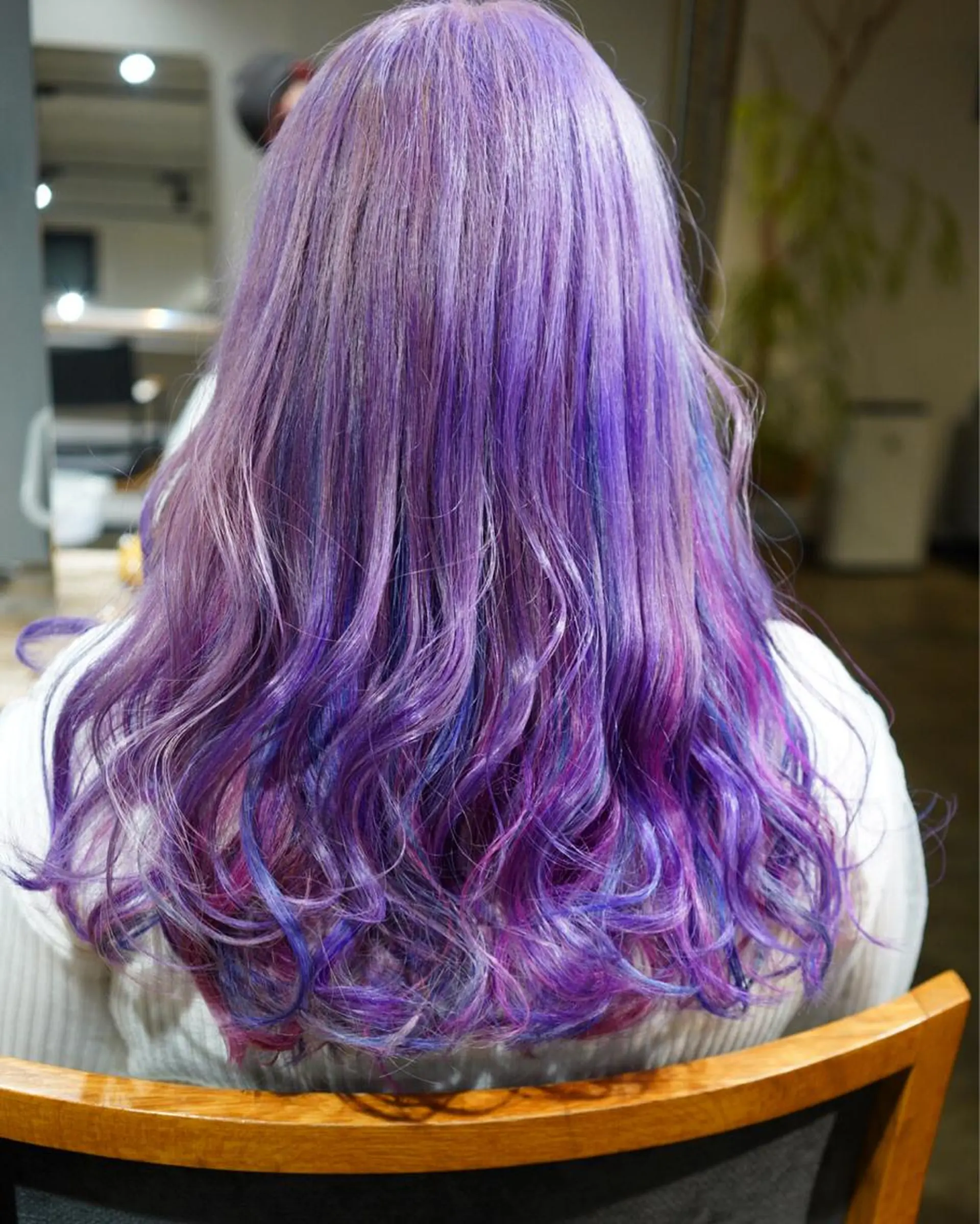 ミディアム カラー ユニコーンカラー ヘアカラー トリートメント ハイトーン/レイヤー /ケアブリーチ石川治のヘアスタイル