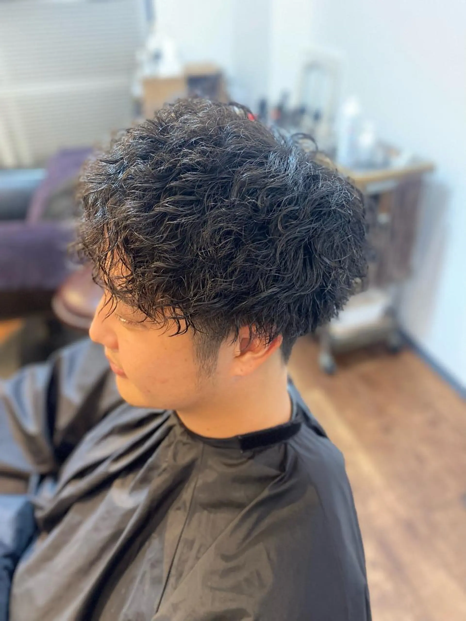 ミディアム パーマ メンズ カット パーマ トリートメント Luzir⭐︎ GEN⭐︎のヘアスタイル