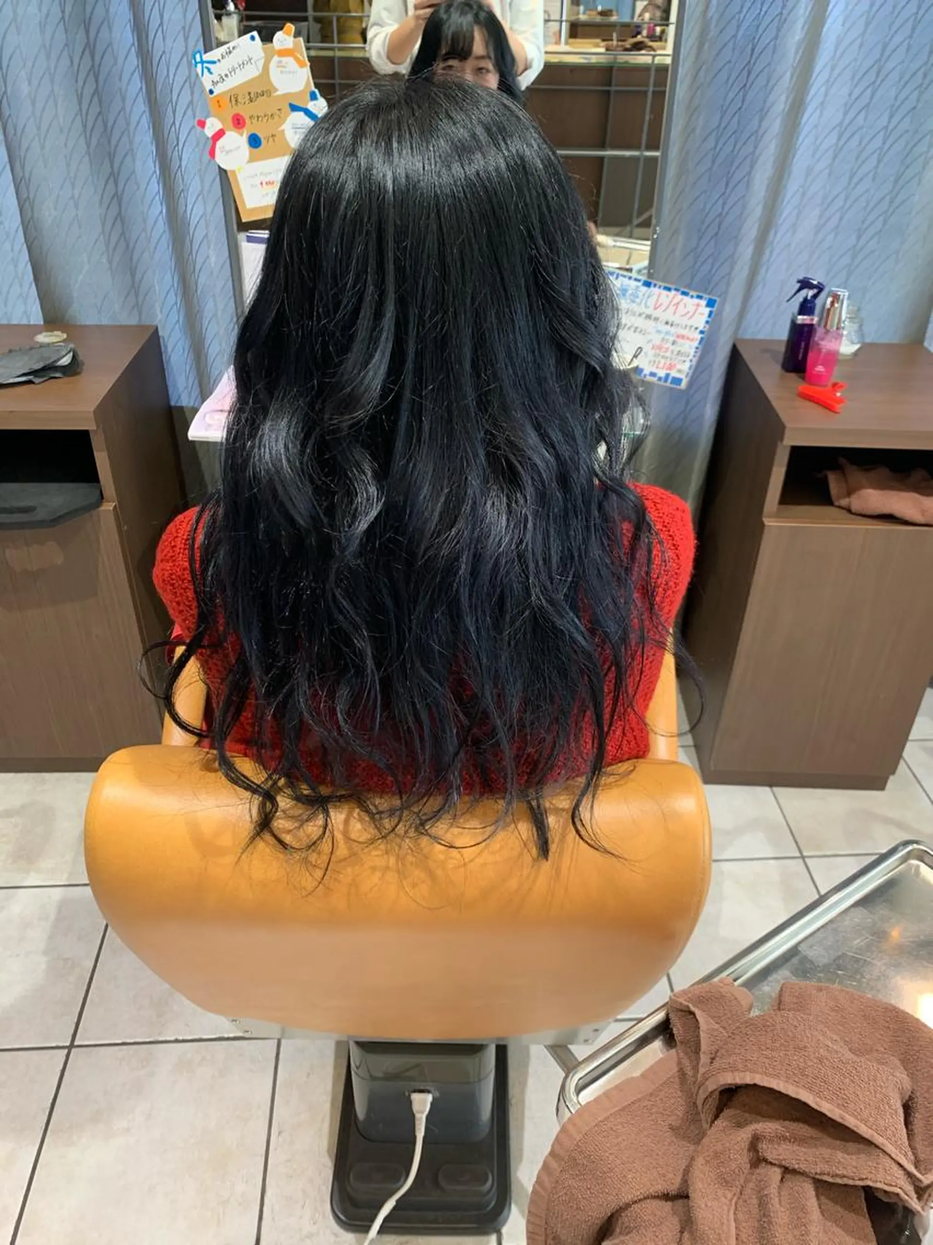 ロング カラー ヘアアレンジ ブルーカラー 【メンズモデル募集】 Bassa所沢のヘアスタイル