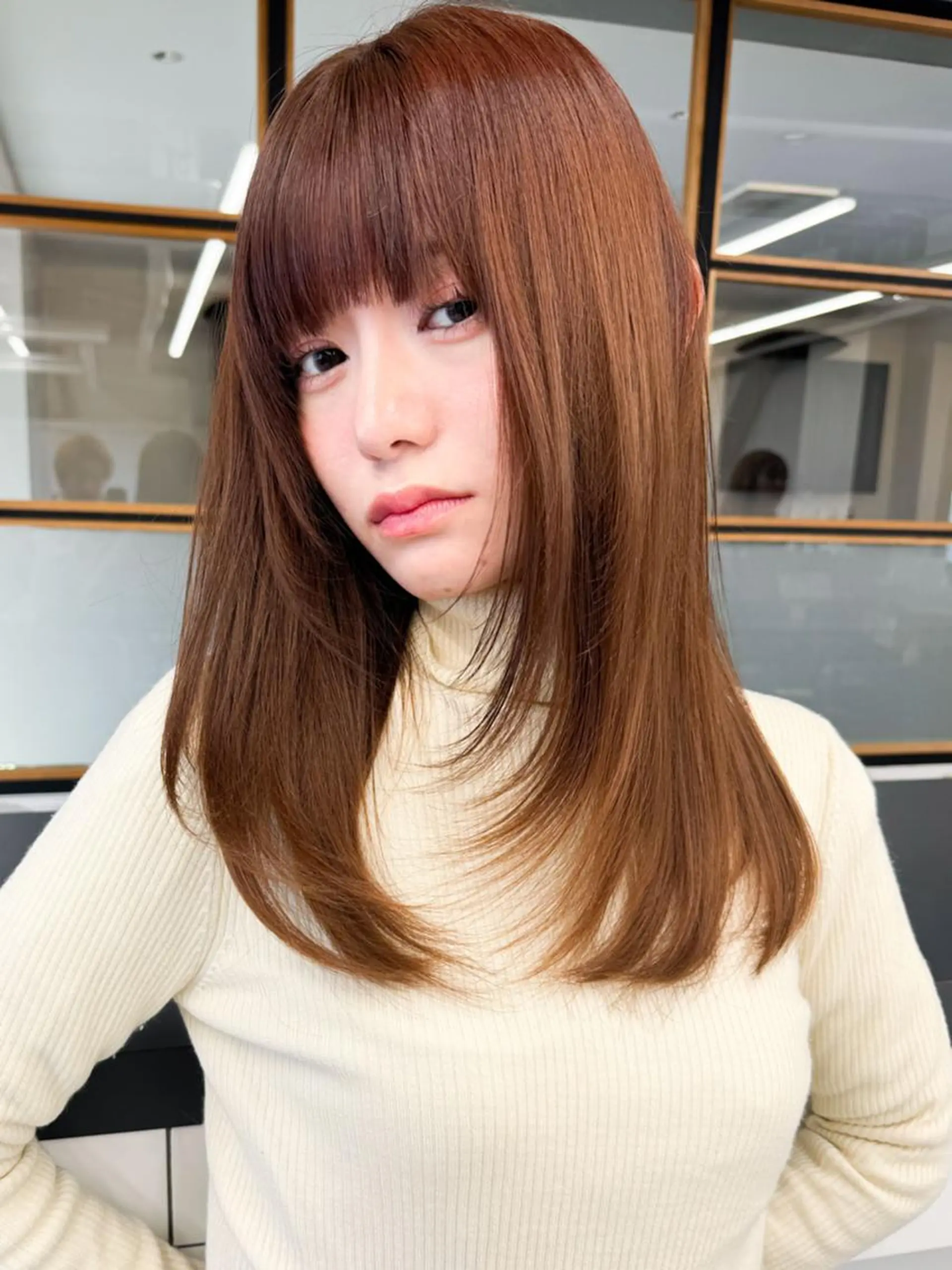 ロング 盛れる顔周り×外国人 レイヤー/あやの🐒のヘアスタイル