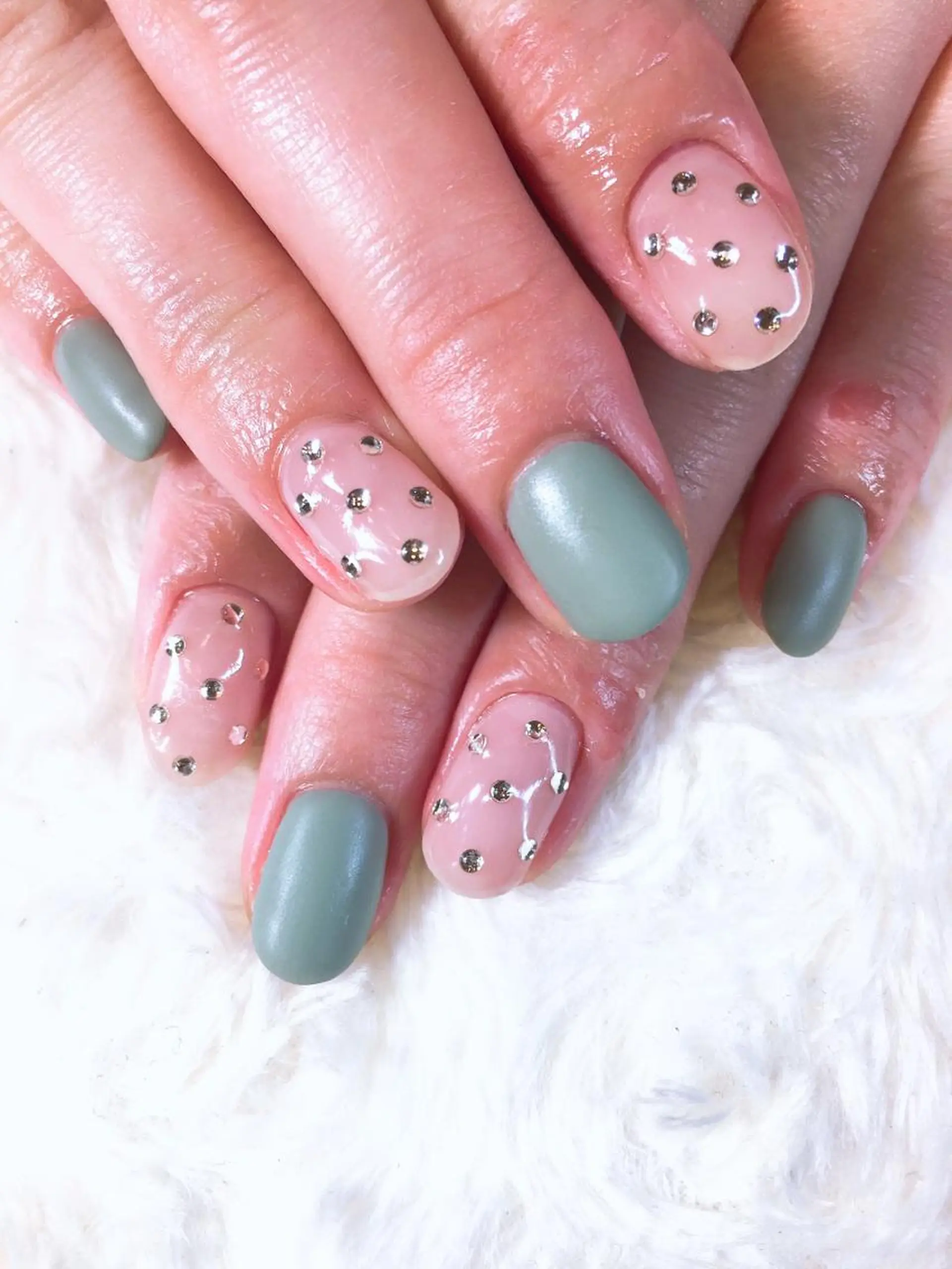 ネイル グリーン マットネイル MISAKO nailのネイルデザイン