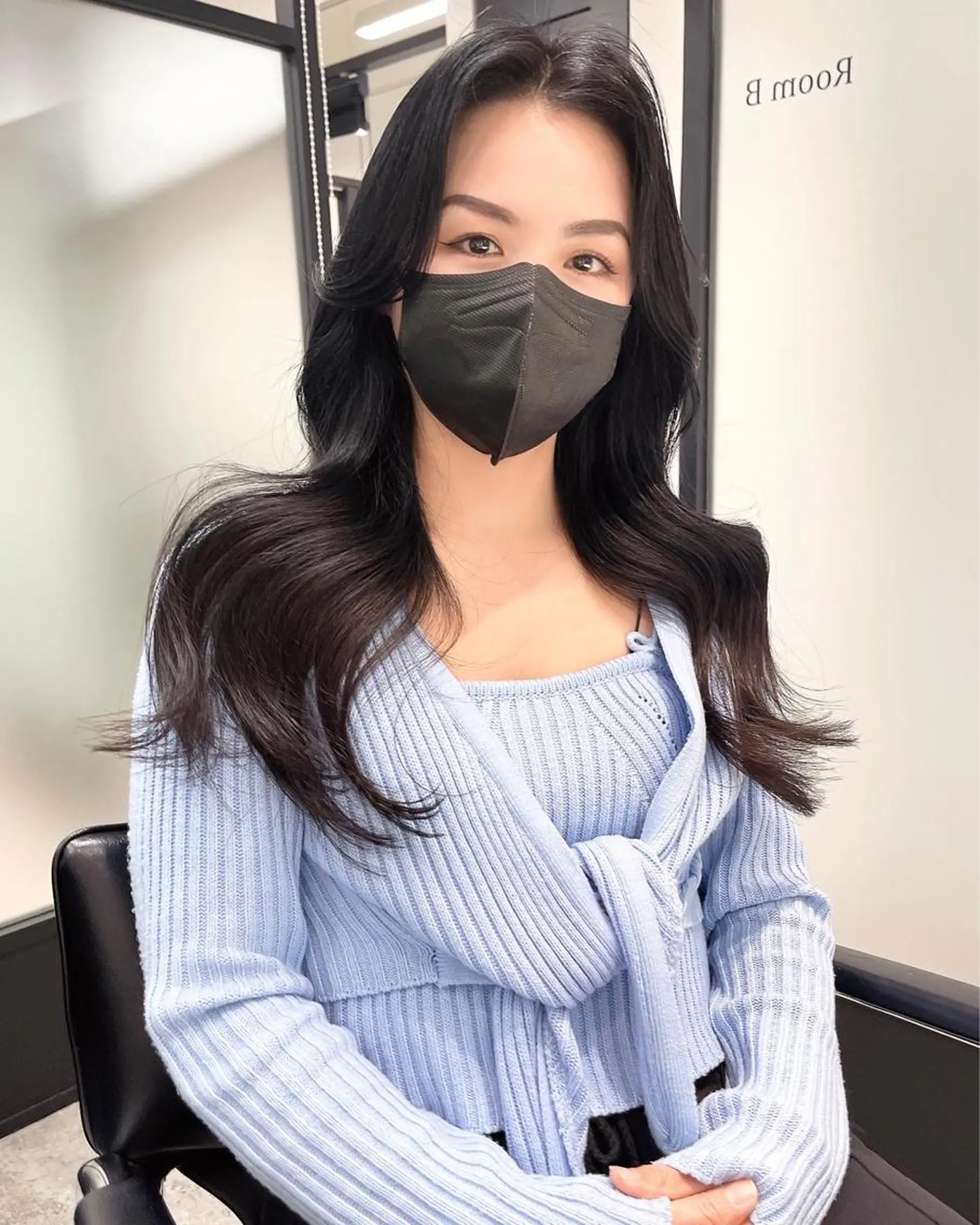 ロング カット ヘアカラー トリートメント 韓国レイヤーカット 髪質改善▫️水野有真のヘアスタイル