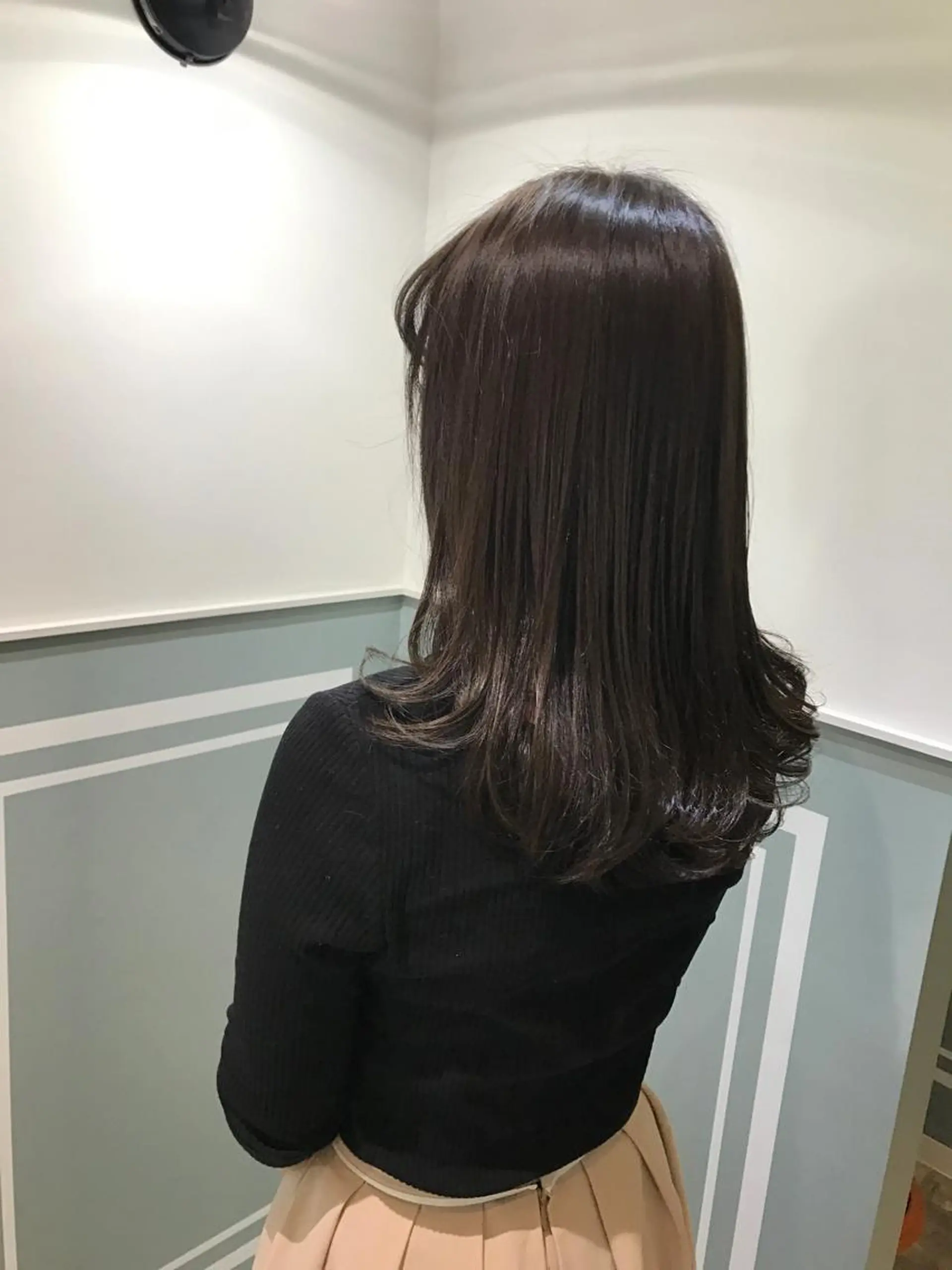 セミロング カラー アッシュ シルバー シルバーアッシュ ヤマナカ エリカのヘアスタイル