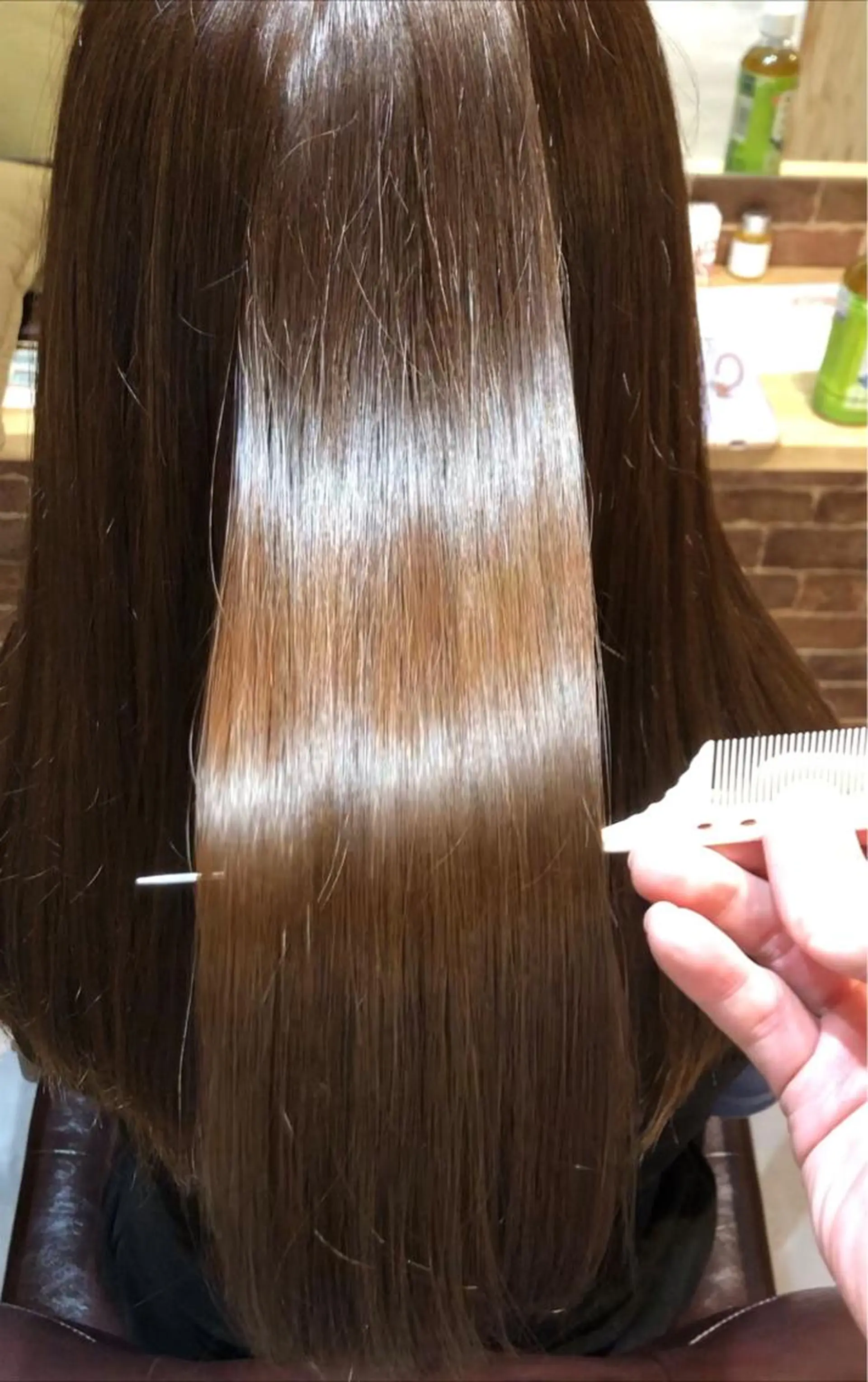セミロング 髪質改善 トリートメント 酸性ストレート ヘアカラー トリートメント ⭐️艶髪⭐️髪質改善 newi町田 山本のヘアスタイル
