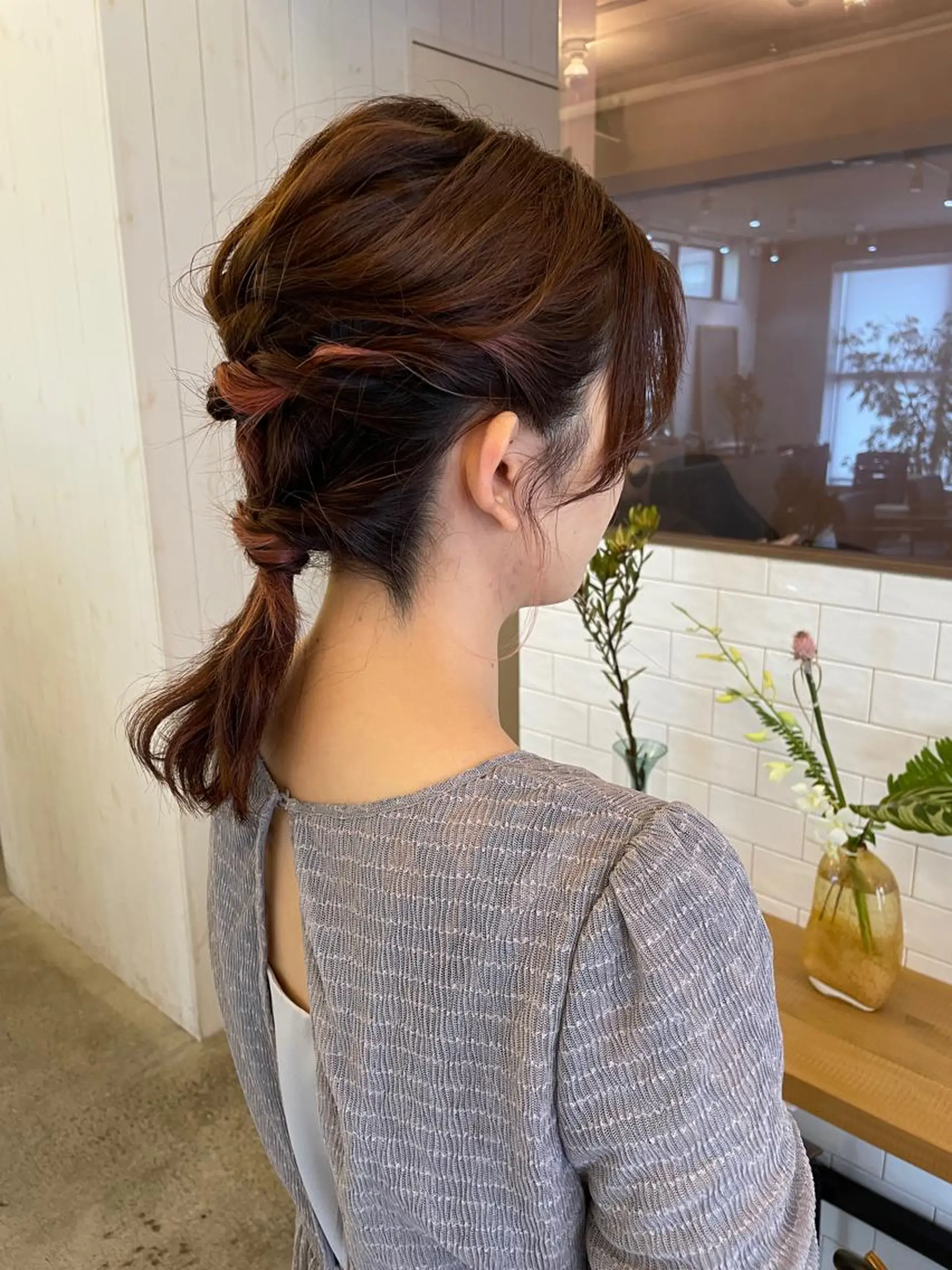 ミディアム カット トリートメント ヘッドスパ ヘアセット ヒロミ/アレンジ/ アンニュイ/透け感のヘアスタイル