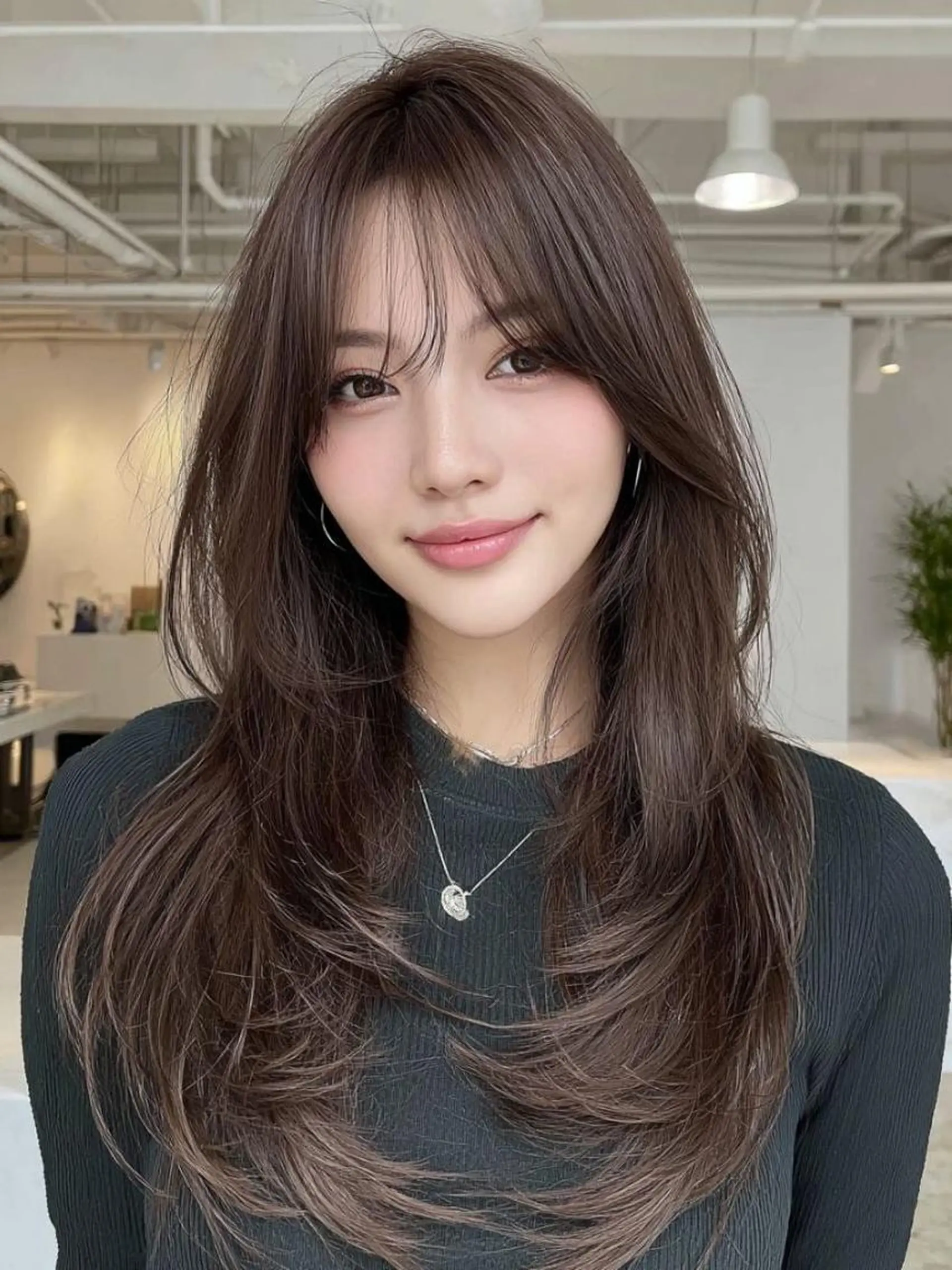 カラー ロング ✂韓国レイヤー 🦋みやび🪽のヘアスタイル