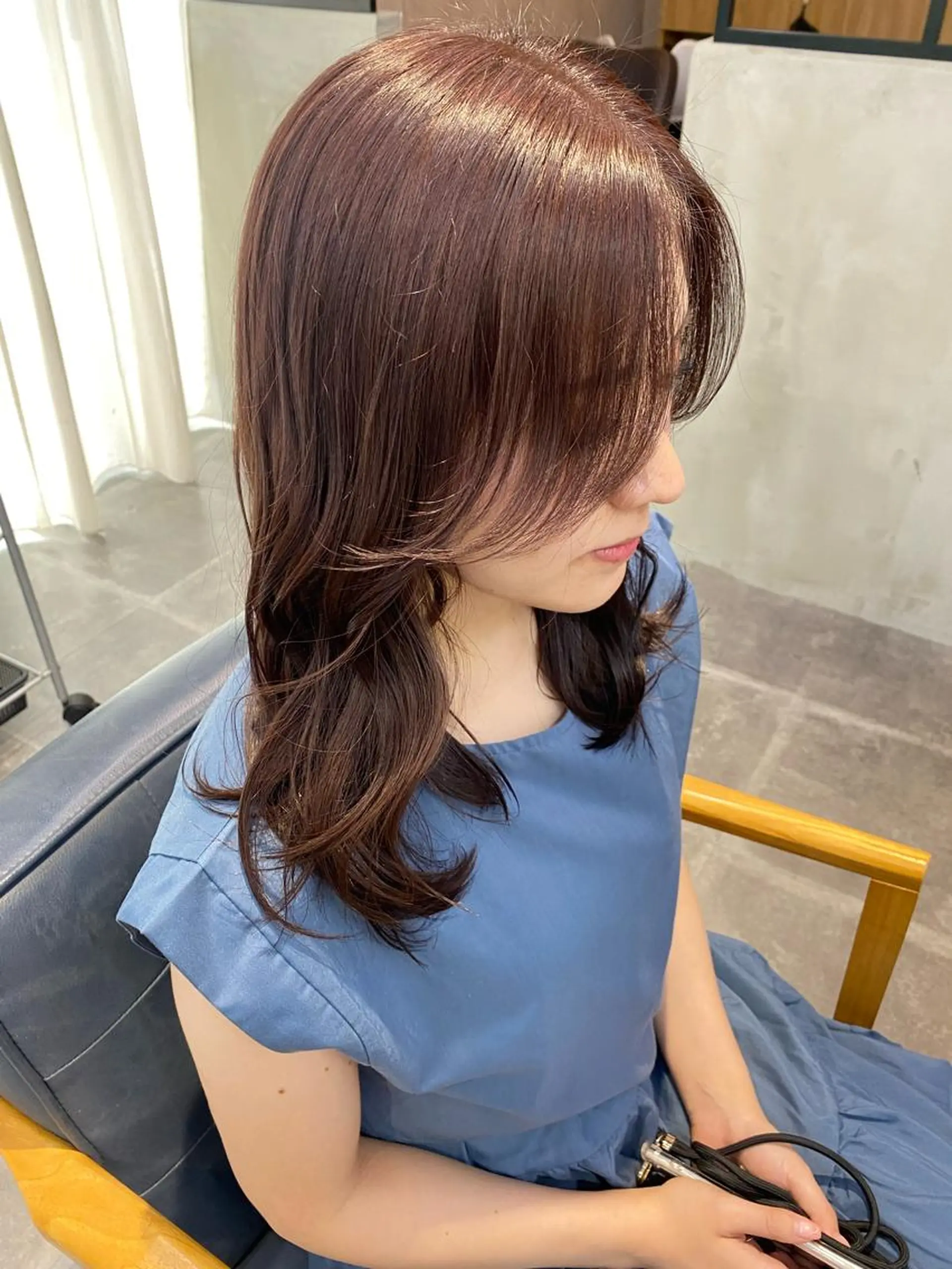 セミロング カラー 韓国×髪質改善カラー 💎hinaのヘアスタイル