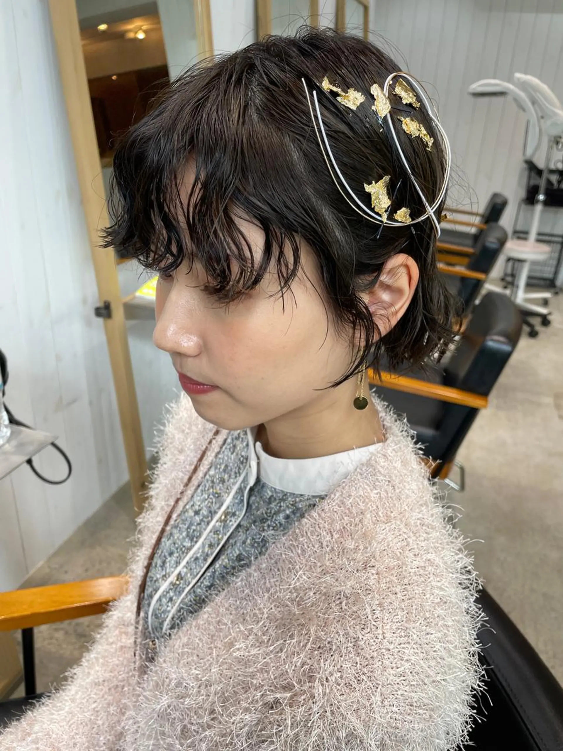 ショート ヘアセット ヒロミ/アレンジ/ アンニュイ/透け感のヘアスタイル