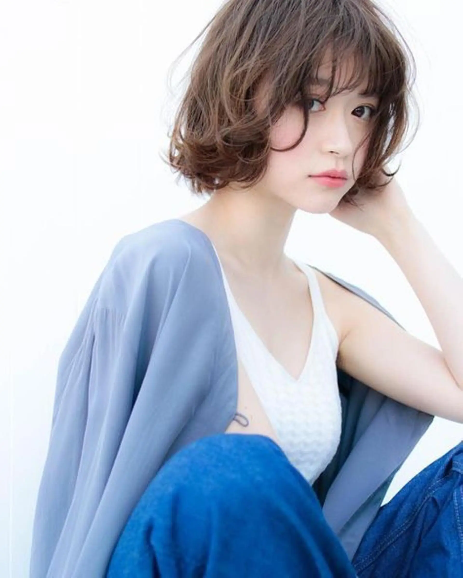 ミディアム カラー パーマ ヘアアレンジ 【公式】amble luxe池袋東口🩷のヘアスタイル