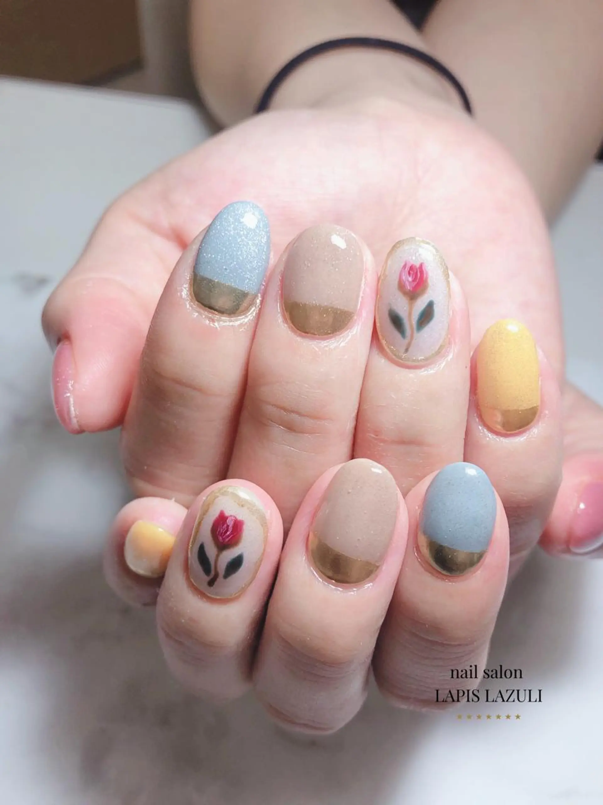 ネイル nail salon ラピスラズリのネイルデザイン