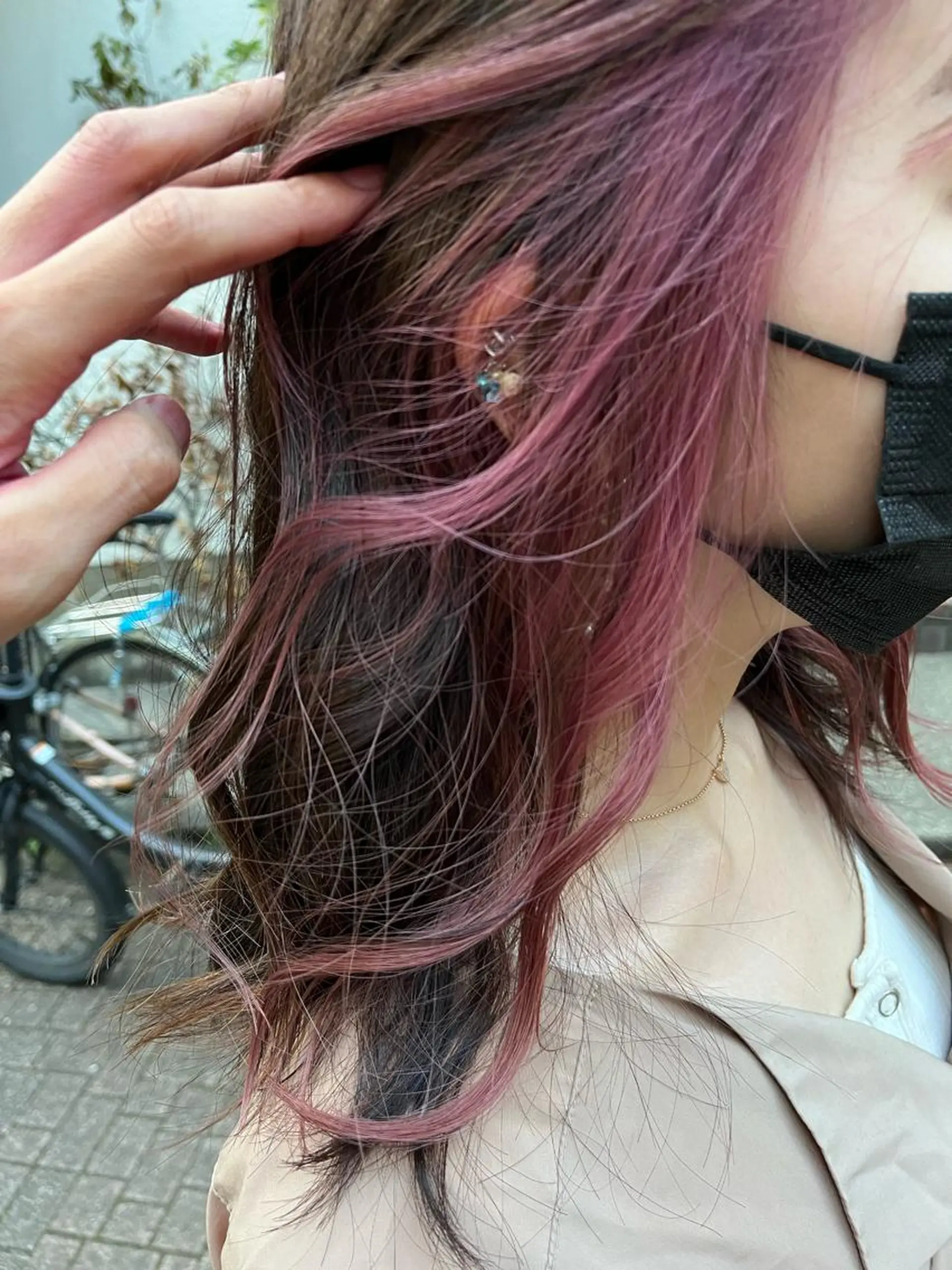 セミロング カラー ショートボブ アッシュ バレイヤージュ ミストバング ベージュカラー カット ヘアカラー トリートメント 原宿サロン代表 デザインカラー伊藤卓のヘアスタイル