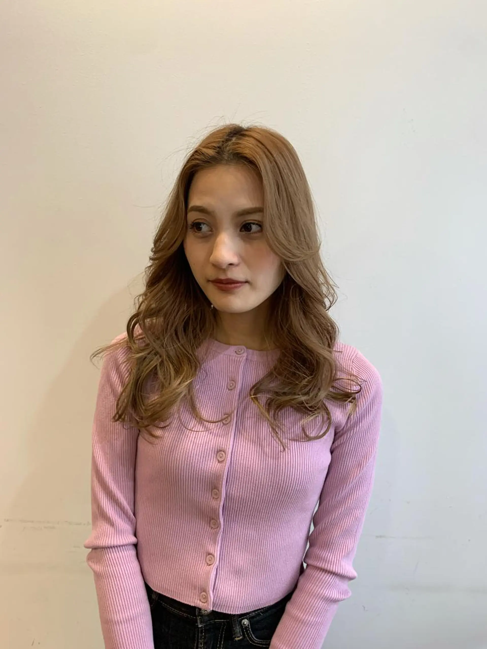 セミロング カラー 韓国風ヘア カット ヘアカラー トリートメント 髪質改善特化 🫧松野力也のヘアスタイル