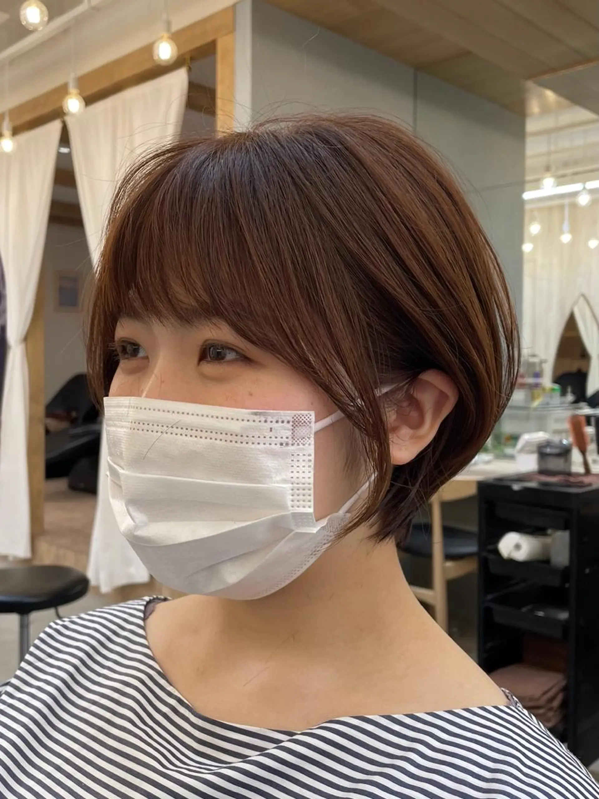 ショート カラー ハイライトカラー ハイライト 似合わせカット ショートヘア トリートメント 縮毛/レイヤー 韓国/橋口のヘアスタイル