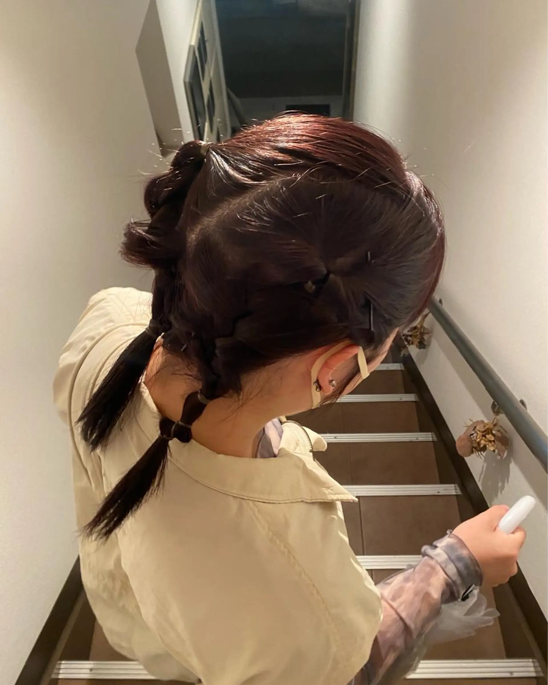 セミロング カラー ヘアアレンジ ネギシ アイナのヘアスタイル