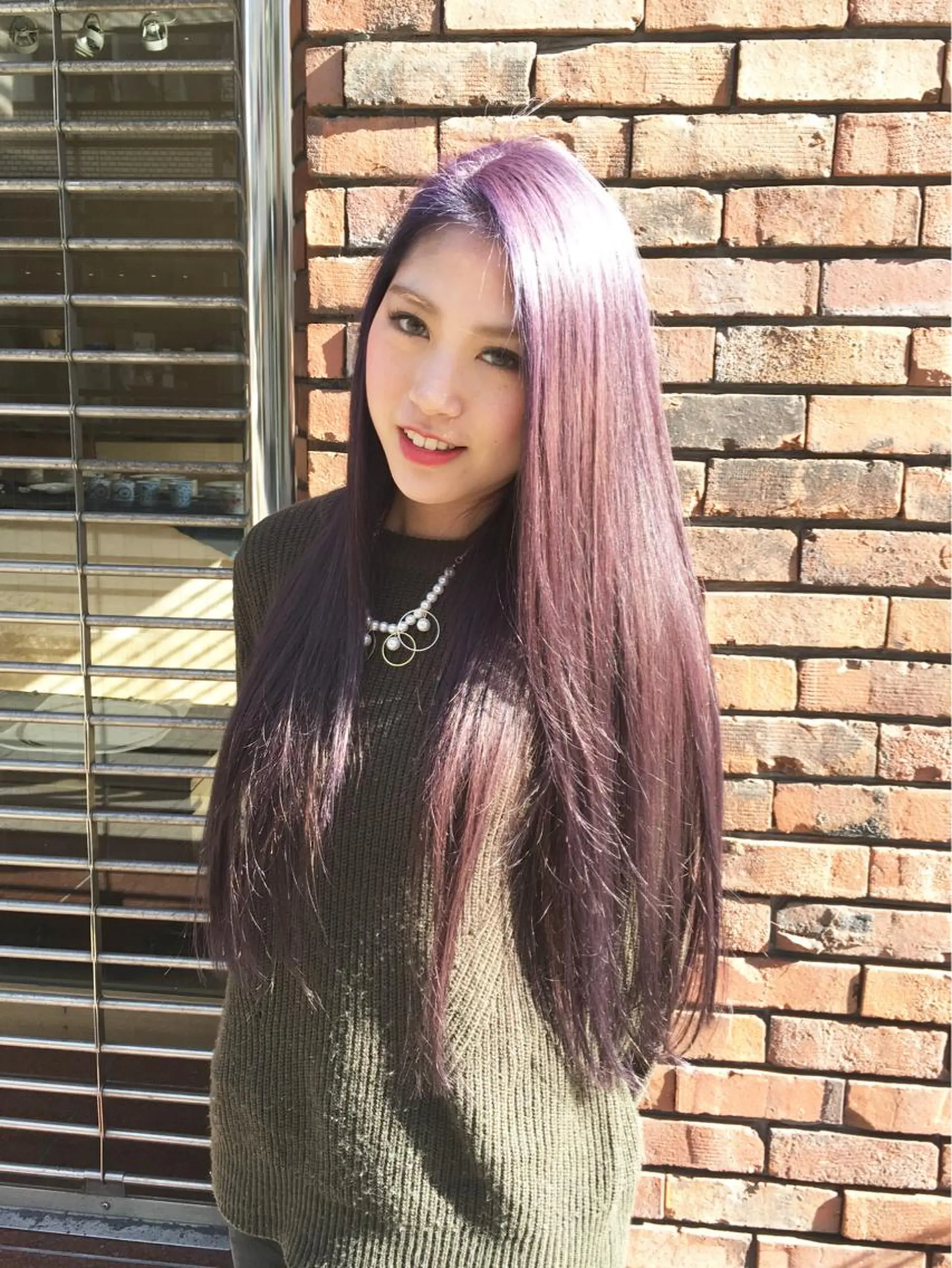 セミロング ロング カラー ラベンダーカラー ハイトーン特化🤍 浦住のヘアスタイル