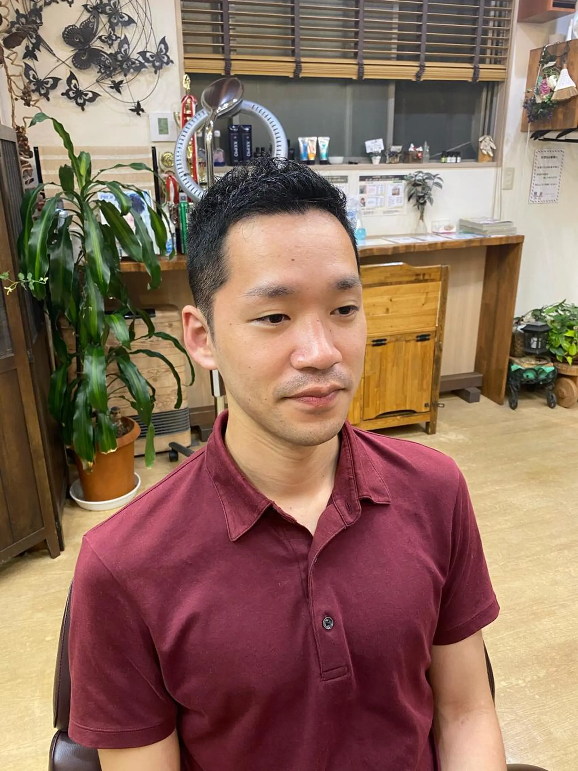 ショート カラー メンズ 浅見 天翔のヘアスタイル