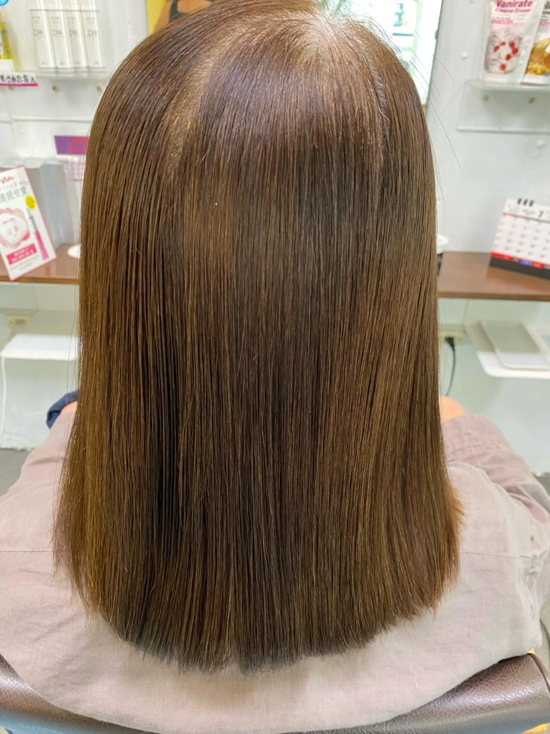 セミロング パーマ 伸ばしかけ 髪質改善 縮毛矯正 【髪質改善】に特化 オリーブオイルクラブのヘアスタイル