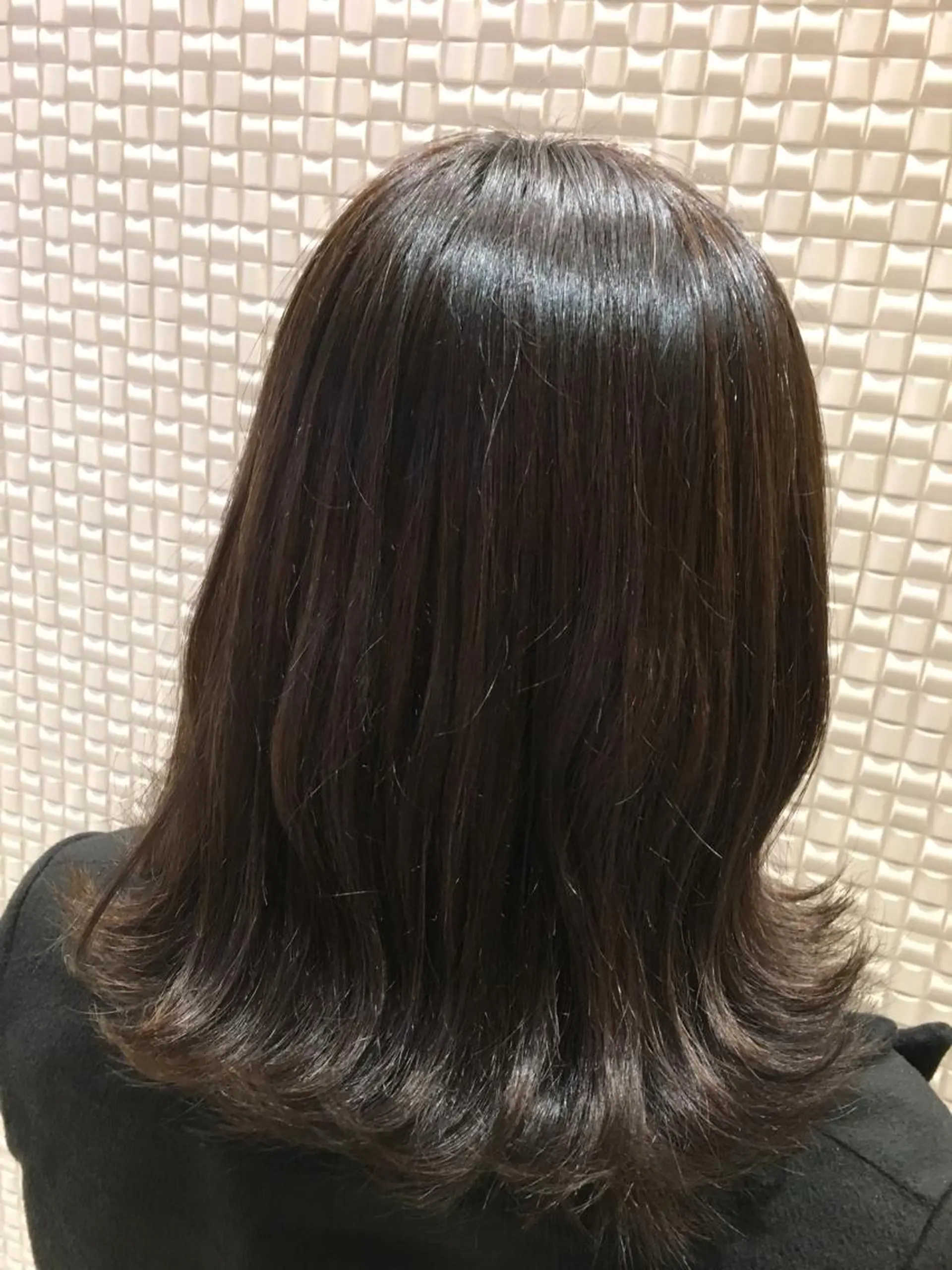 ミディアム セミロング カラー アッシュ ダークアッシュ ハイライトカラー ハイライト scene. haraのヘアスタイル