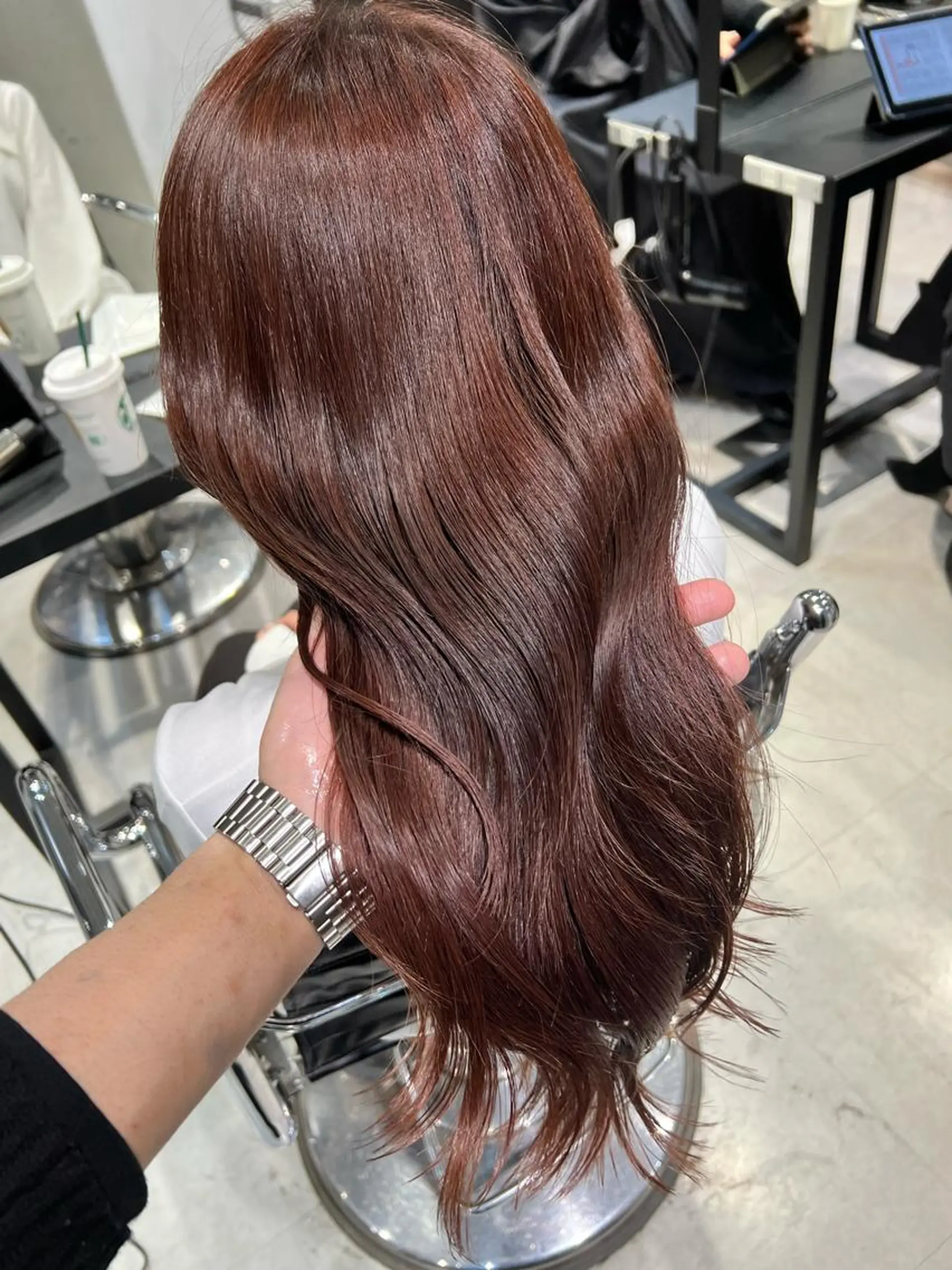 ロング カラー カット ヘアカラー トリートメント 赤みゼロ/透明感 カラー🌿KANTAのヘアスタイル