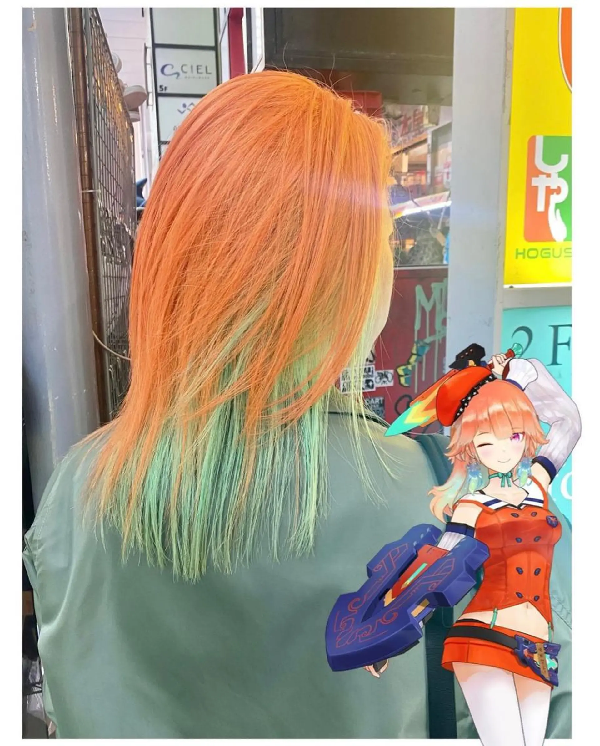 ミディアム ヘアカラー TSUNO🦖 派手髪/オタク美容師のヘアスタイル