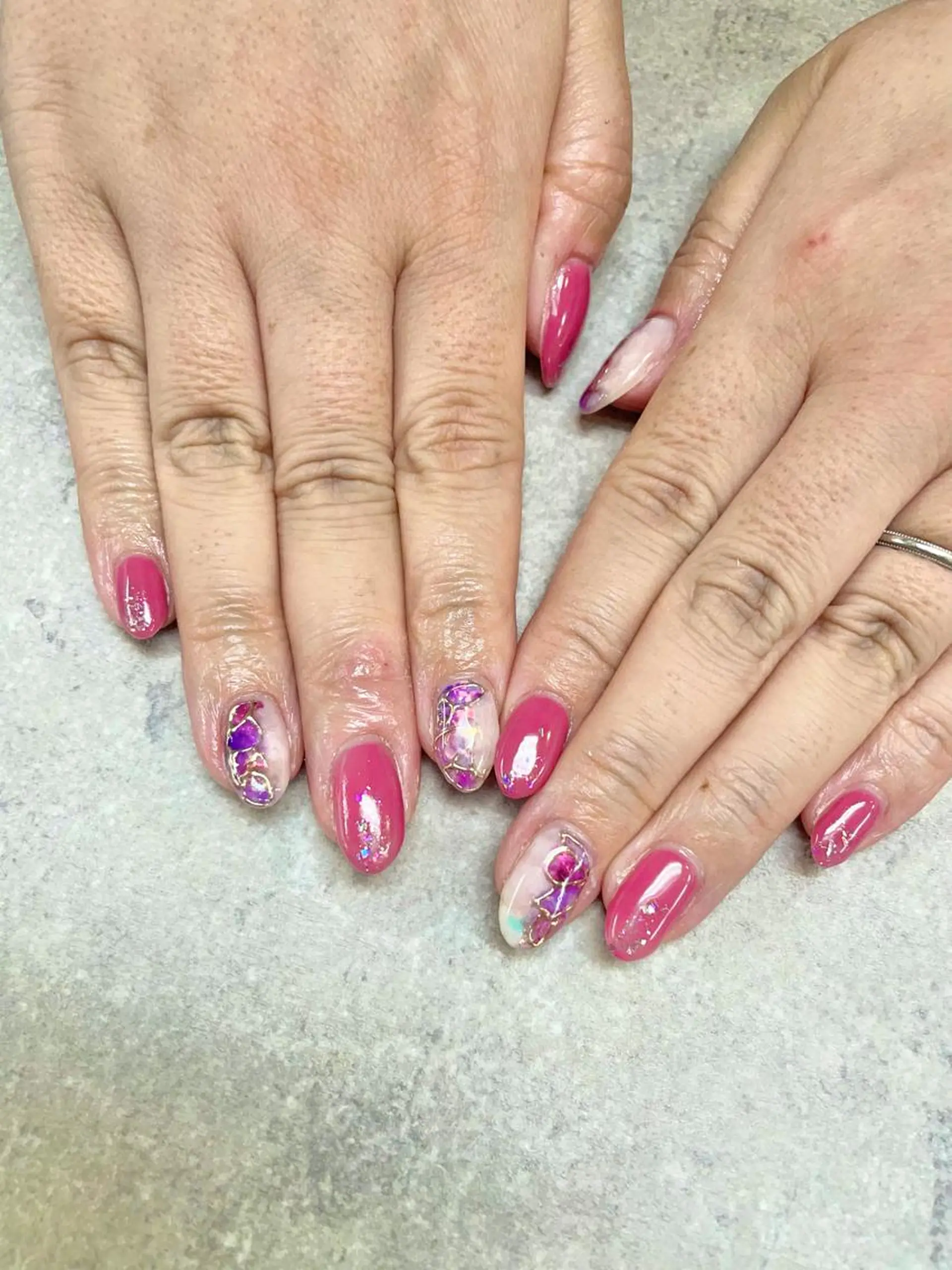 ネイル ピンク 夏ネイル ハンドネイル ハンドケア FASTNAIL PLUS 新宿店のネイルデザイン