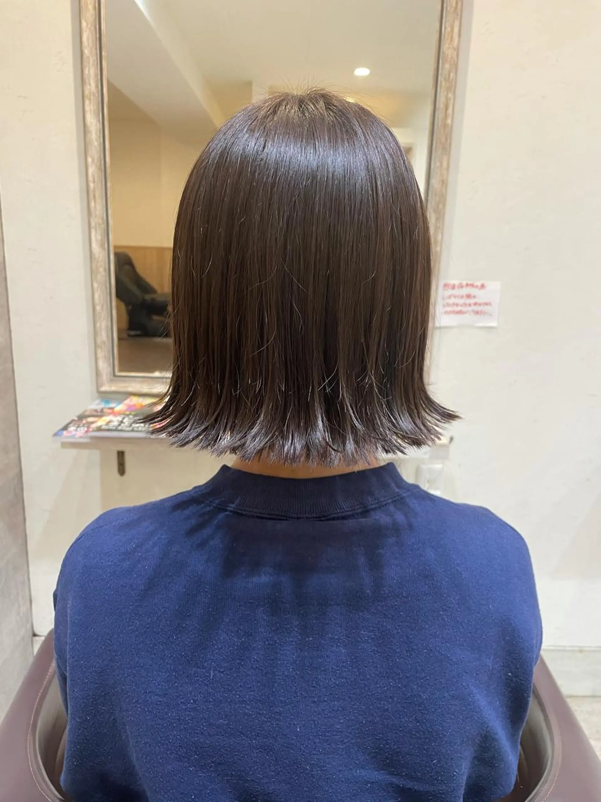ショート カラー ボブ 外ハネヘア カット ヘアカラー トリートメント Agu hair verse所属・小顔/似合わせカット 杉山莉菜のヘアスタイル