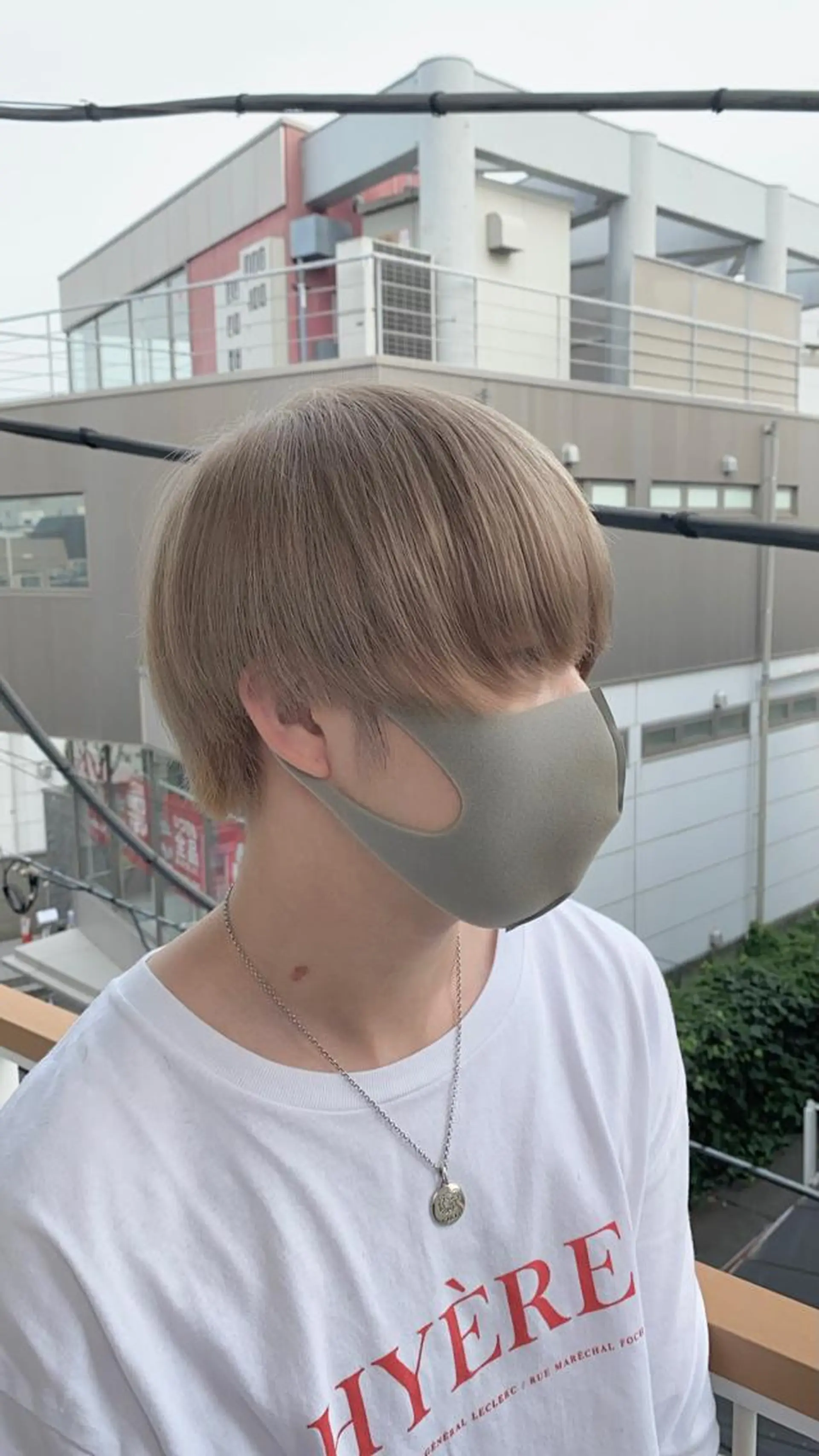 セミロング カラー ヘアアレンジ メンズ ベージュカラー ホワイトベージュ ダブルカラー特化💍 tiam💍韓国ヘアのヘアスタイル