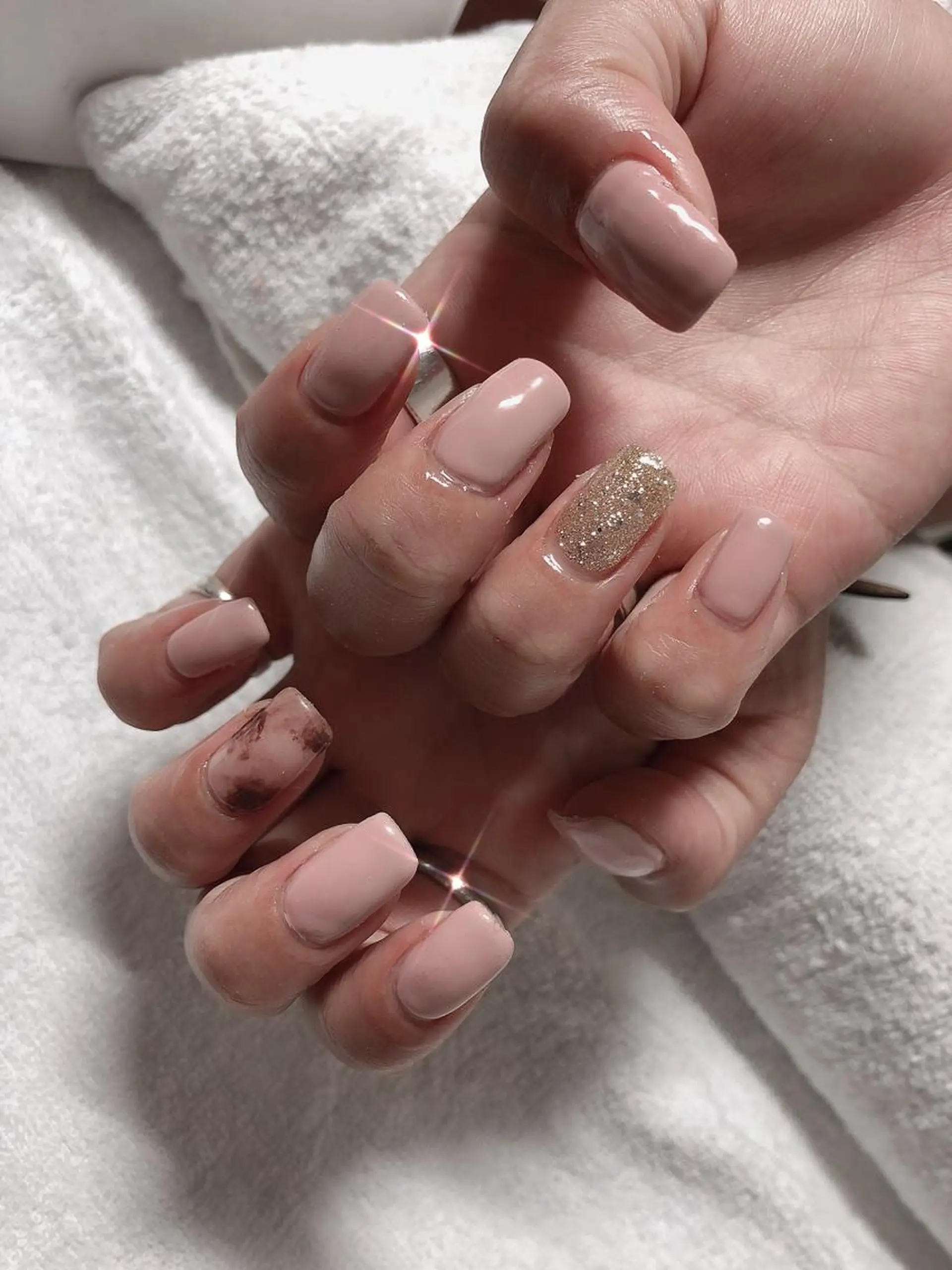 ミディアム ネイル ハンドネイル 《LB》ラブリエ Nail&eyeのマツエク・マツパデザイン