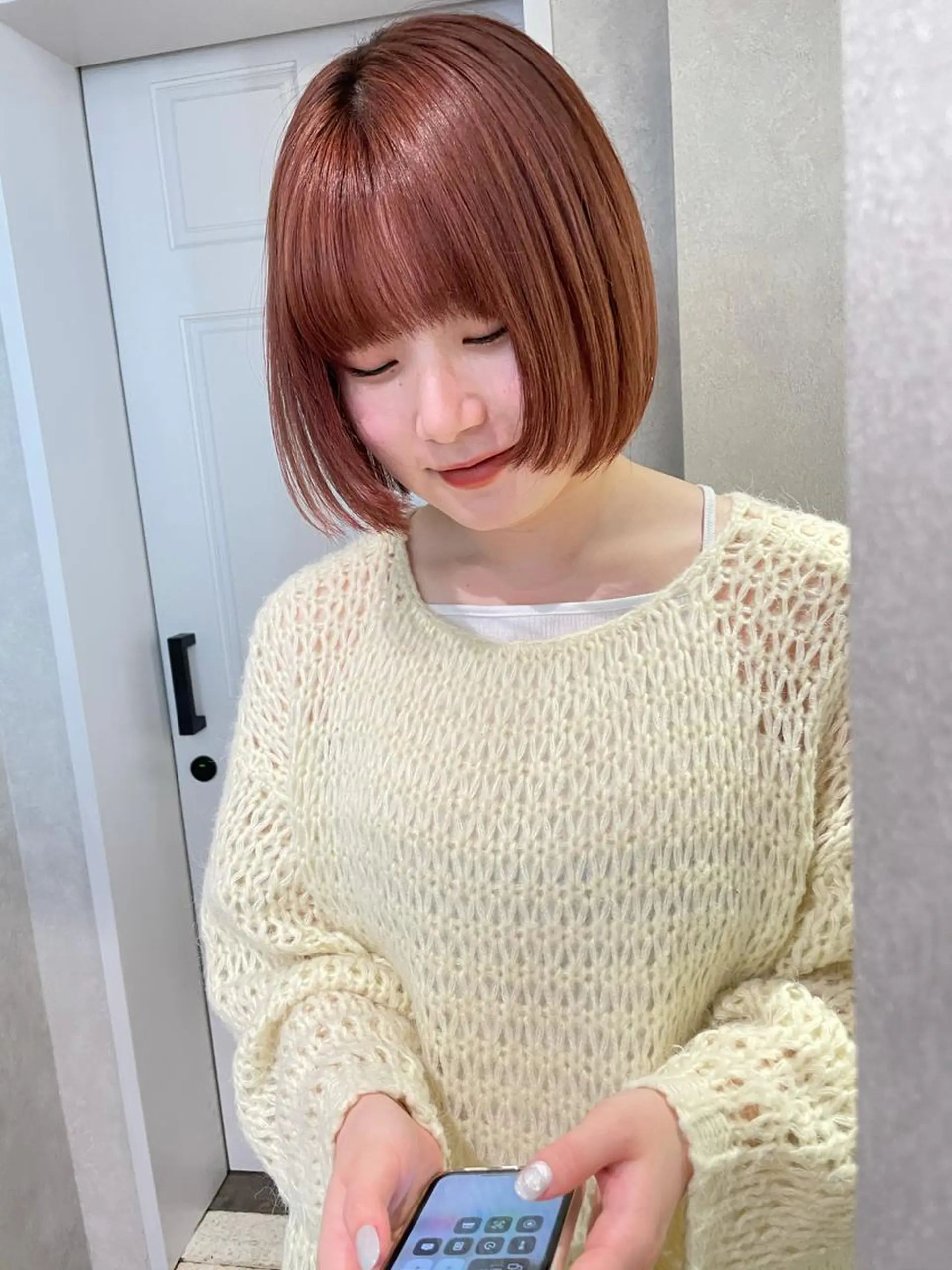 ショート カラー ブリーチ ケアブリーチ 透明感カラー オレンジ オレンジピンク ヘアカラー ナチュラル透明感🌱 小山美樹子のヘアスタイル