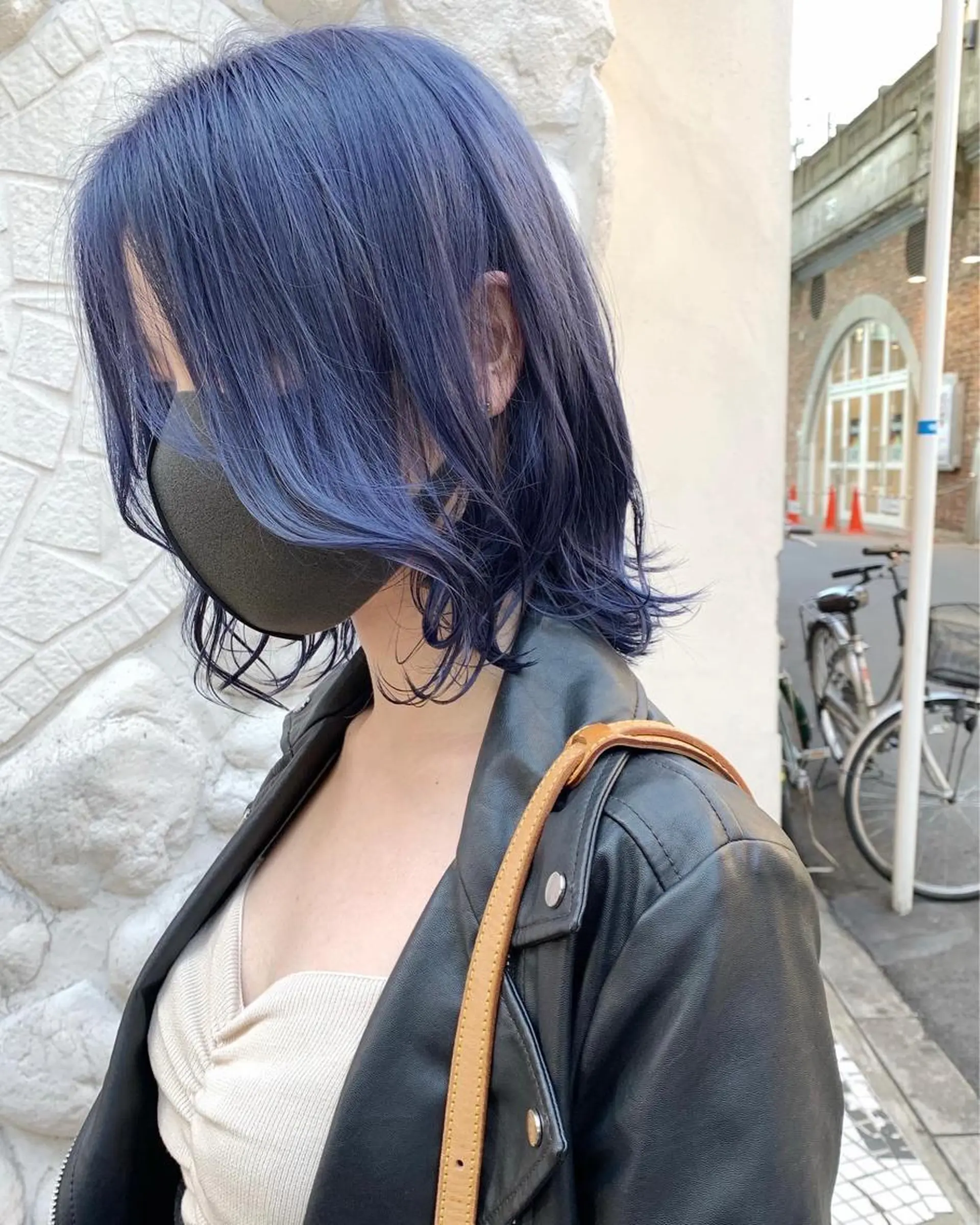 ミディアム カラー ブルーカラー ネイビーカラー カット ヘアカラー 樫原裕二/レイヤー カット/透明感カラーのヘアスタイル