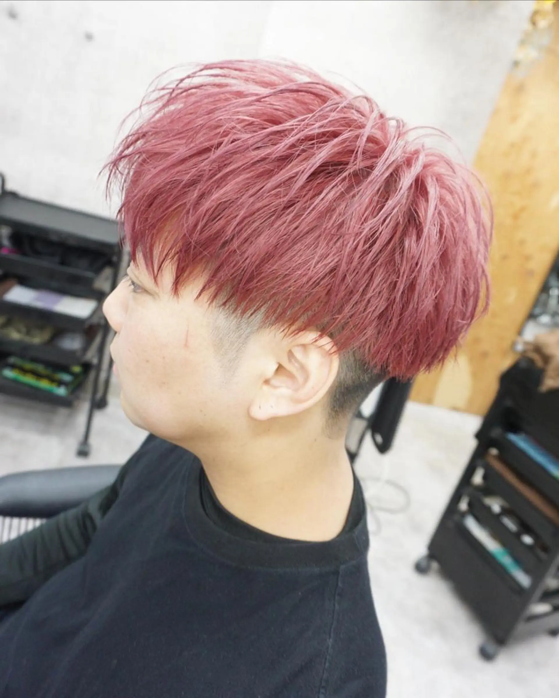 メンズ メンズハイトーン マッシュ hair teria ryu 大塚のヘアスタイル