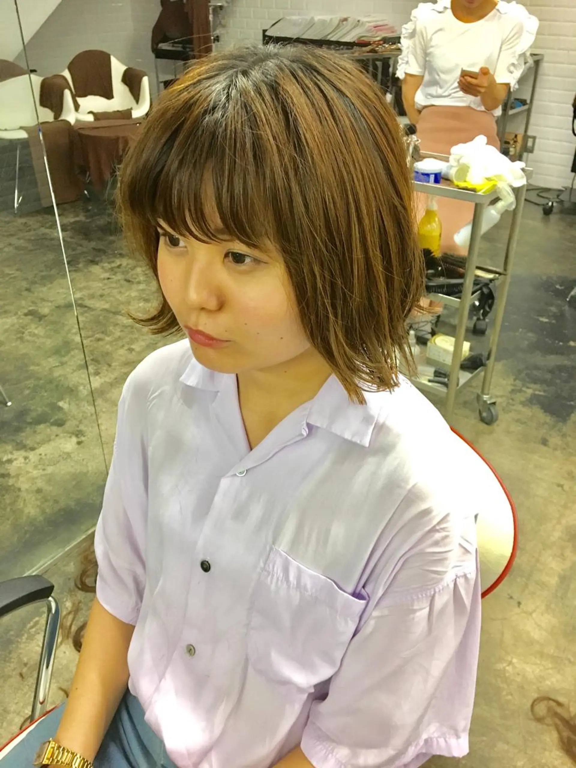 ショート ボブ 外ハネヘア 丸茂 聖名のヘアスタイル