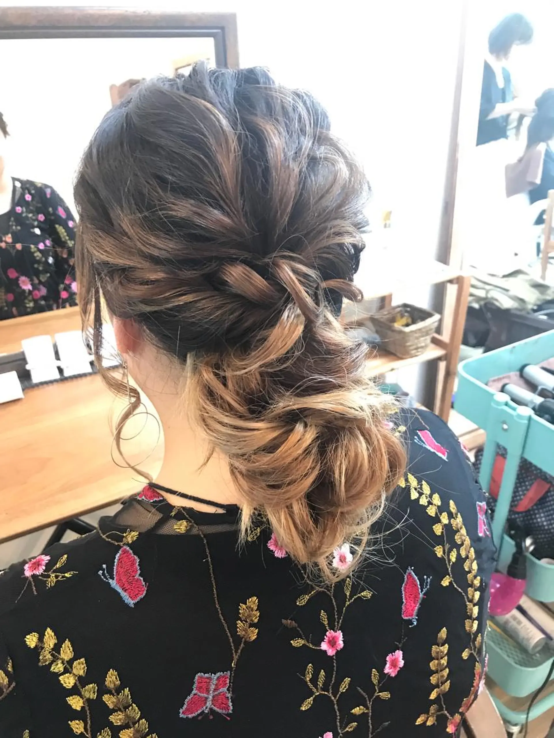 セミロング ヘアアレンジ 早朝✨ヘアセット 着付け/清水玲歌のヘアスタイル