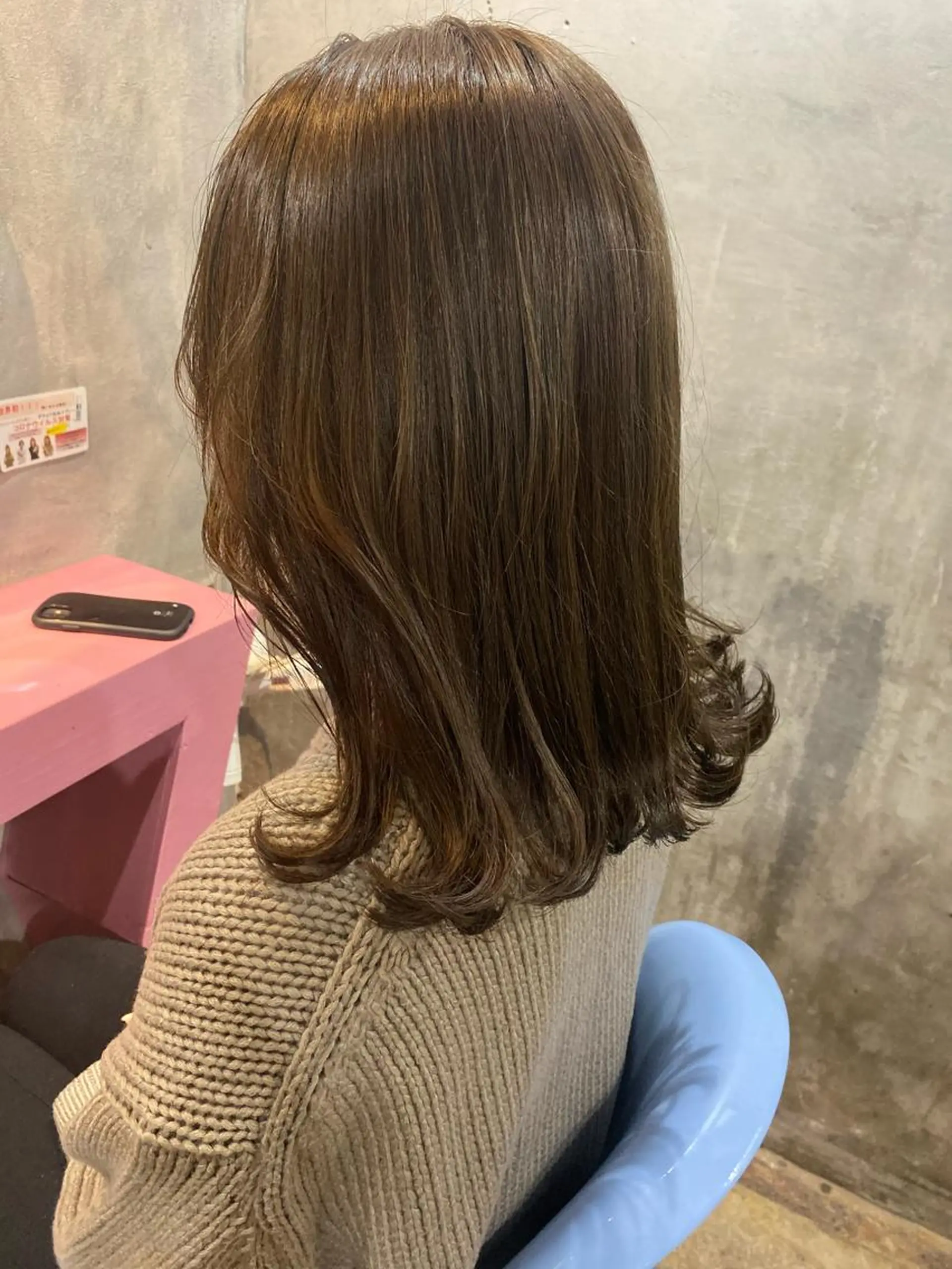 ミディアム カラー ベージュカラー モカベージュ ヘアカラー トリートメント 半個室女性salon 🩰Natsumiのヘアスタイル