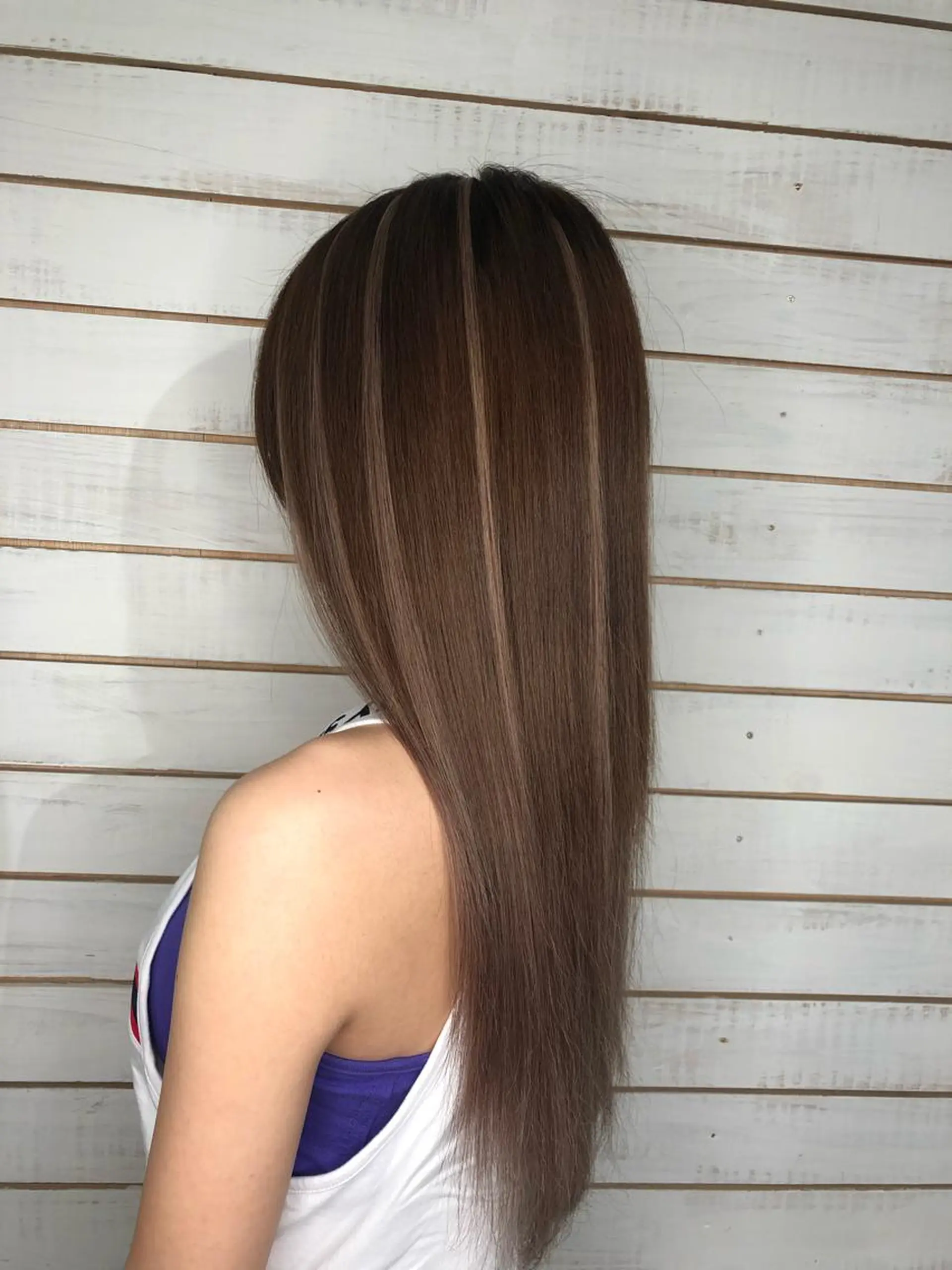 ロング カラー シールエクステ グラデーションカラー ハイライトカラー エクステ ハイライト ヘアカラー エクステ 🧡艶髪ちゅるん髪 🫧🧡YUKI❄️のヘアスタイル