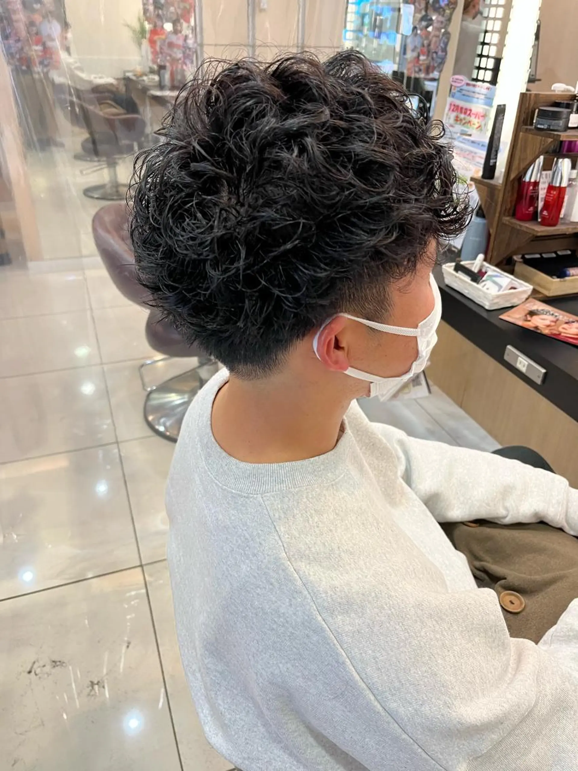 ショート パーマ メンズ カット パーマ トータルビューティー K:R鶴川のヘアスタイル