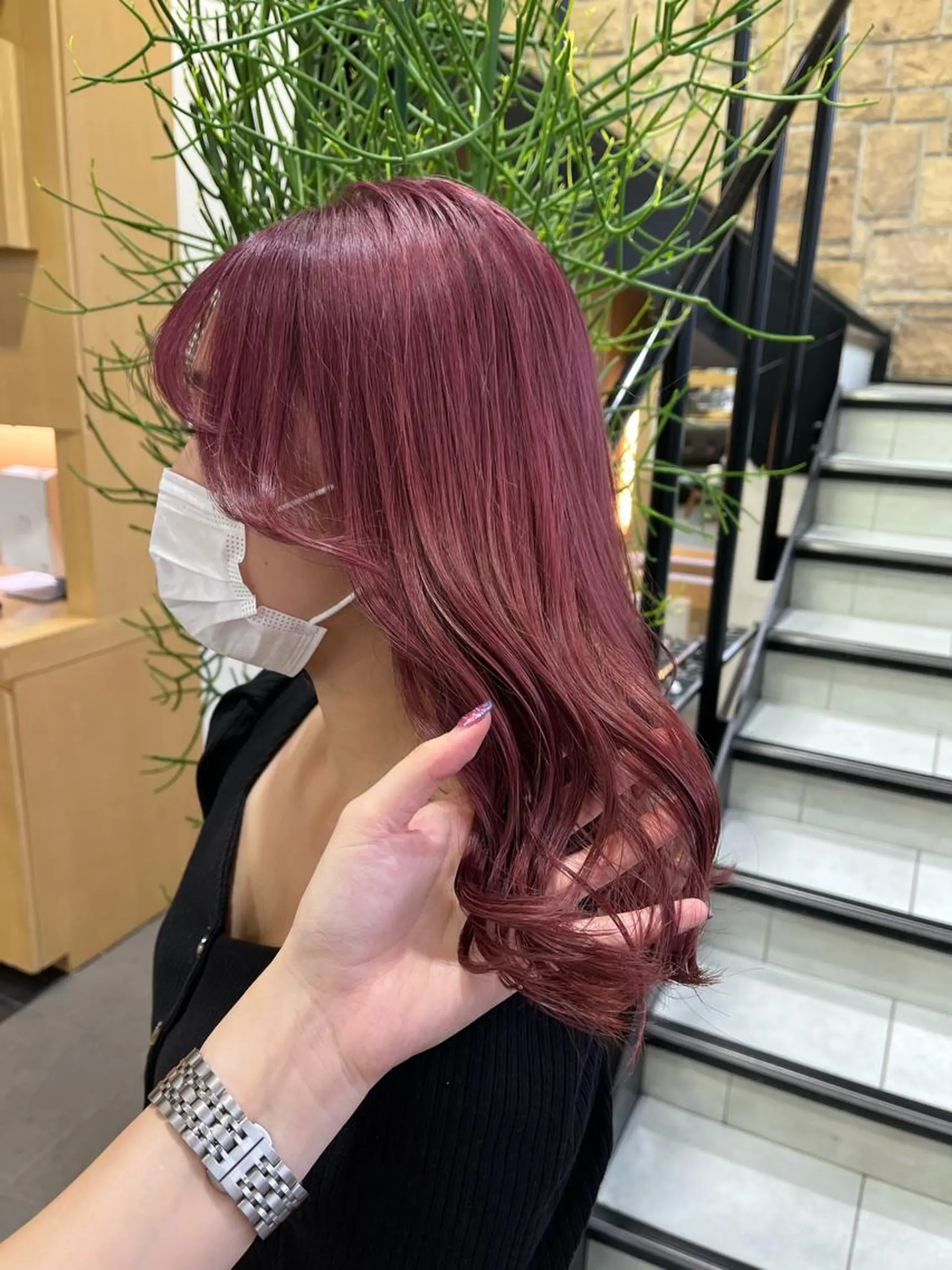 ミディアム カラー 海外girl🤎 透明感ベージュmaoのヘアスタイル