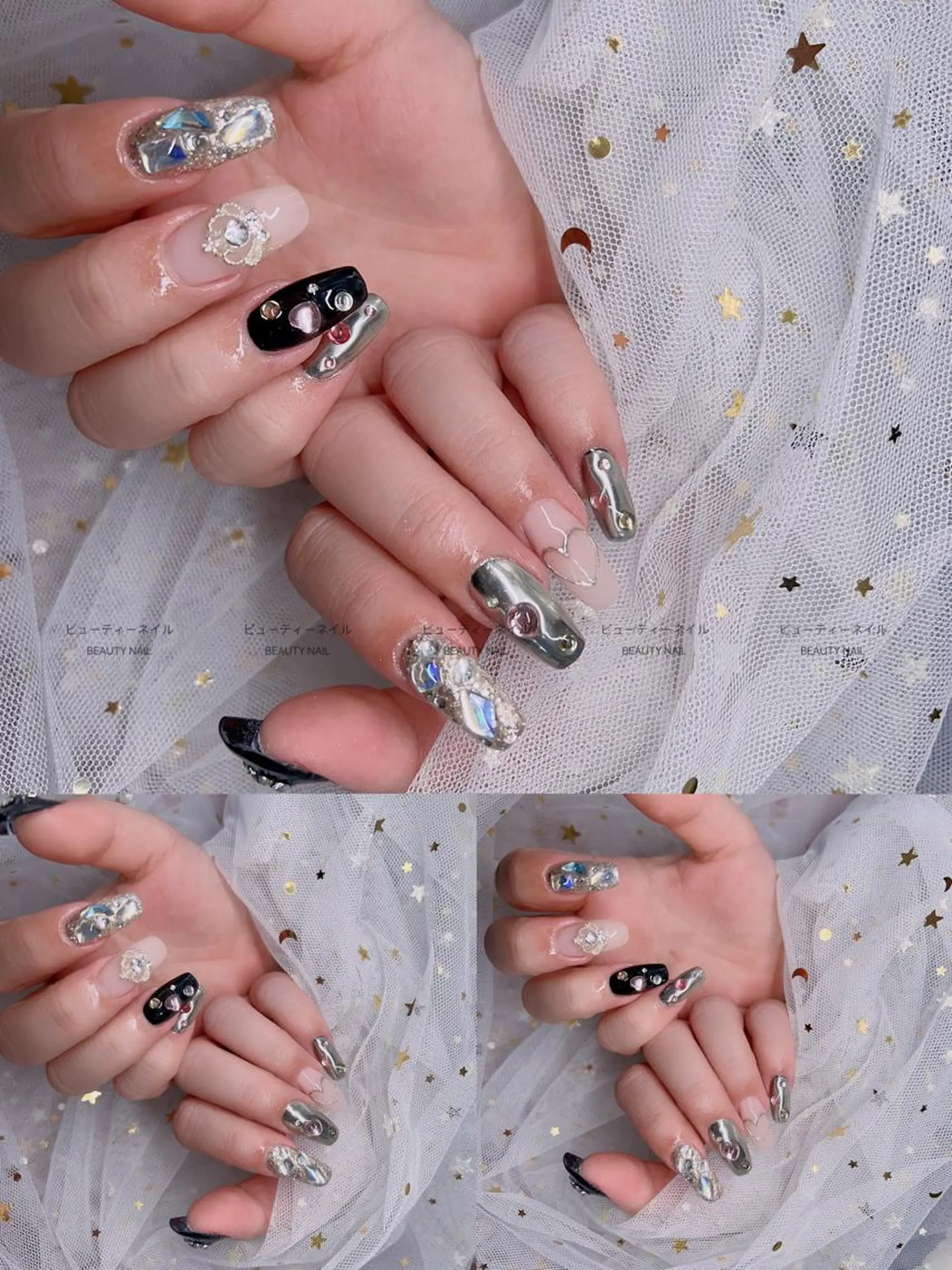 ネイル 長さ出し ジェルネイル Moonstone Salonのネイルデザイン