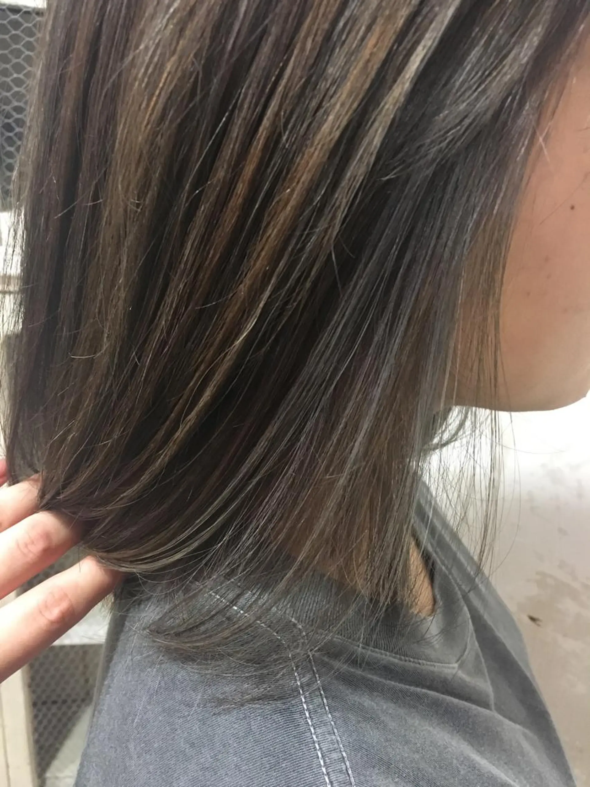 ミディアム カラー ハイライトカラー ハイライト 井上 日菜乃のヘアスタイル