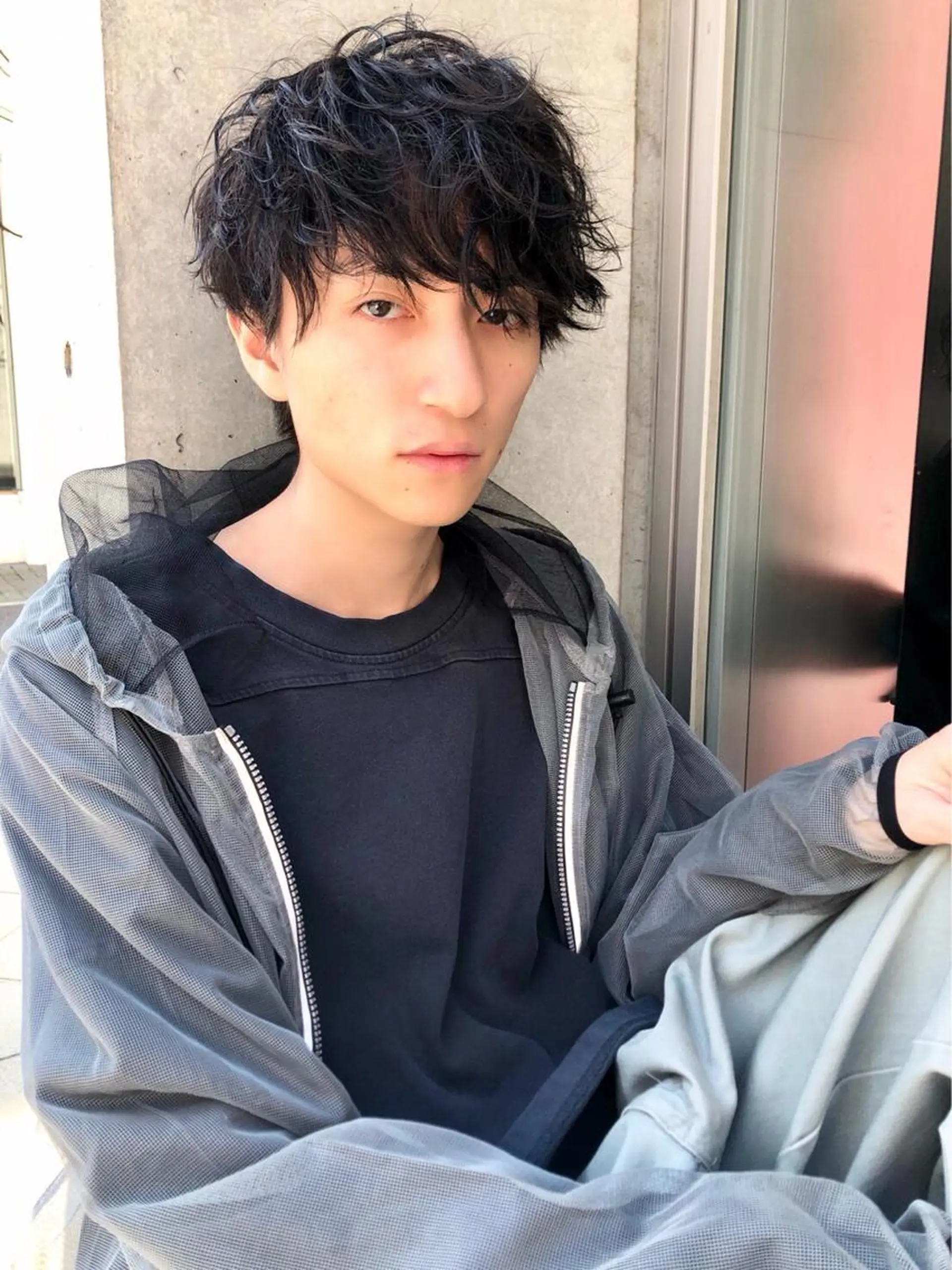 セミロング カラー メンズ ヘアカラー トリートメント ヘッドスパ ヘアセット ✨【公式】渋谷メンズ サロン BLUCK✨のヘアスタイル