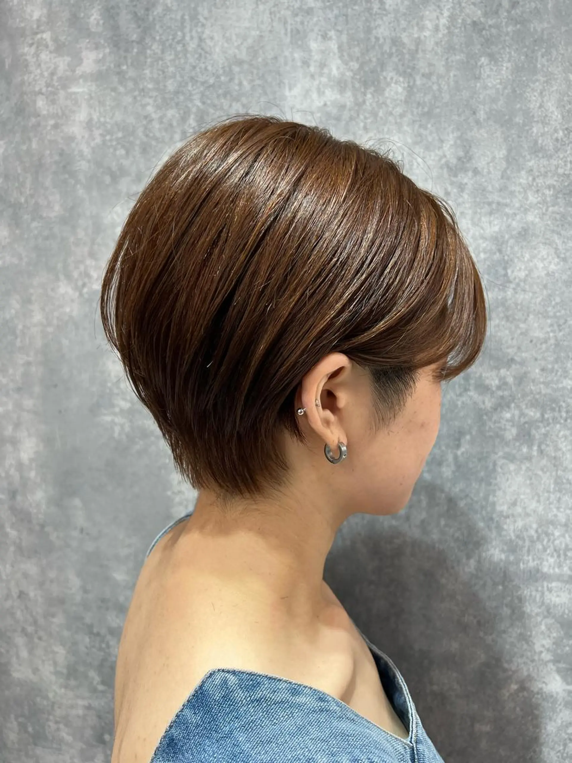 ショート カラー 👑垢抜け韓国ヘア ハッシュカット唯澄のヘアスタイル