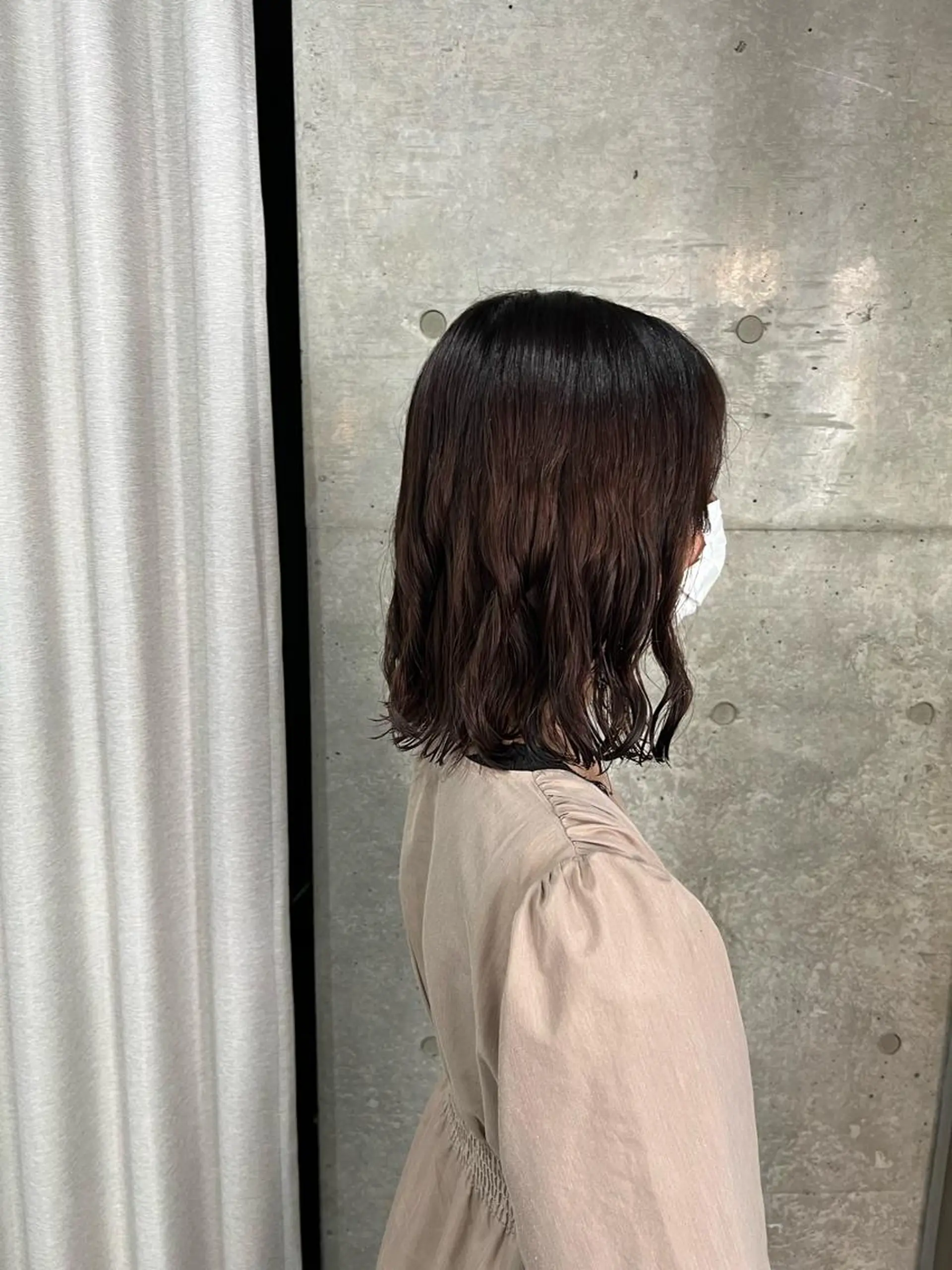 ミディアム パーマ ボブパーマコテ巻き風 パーマNo1深江秀平のヘアスタイル