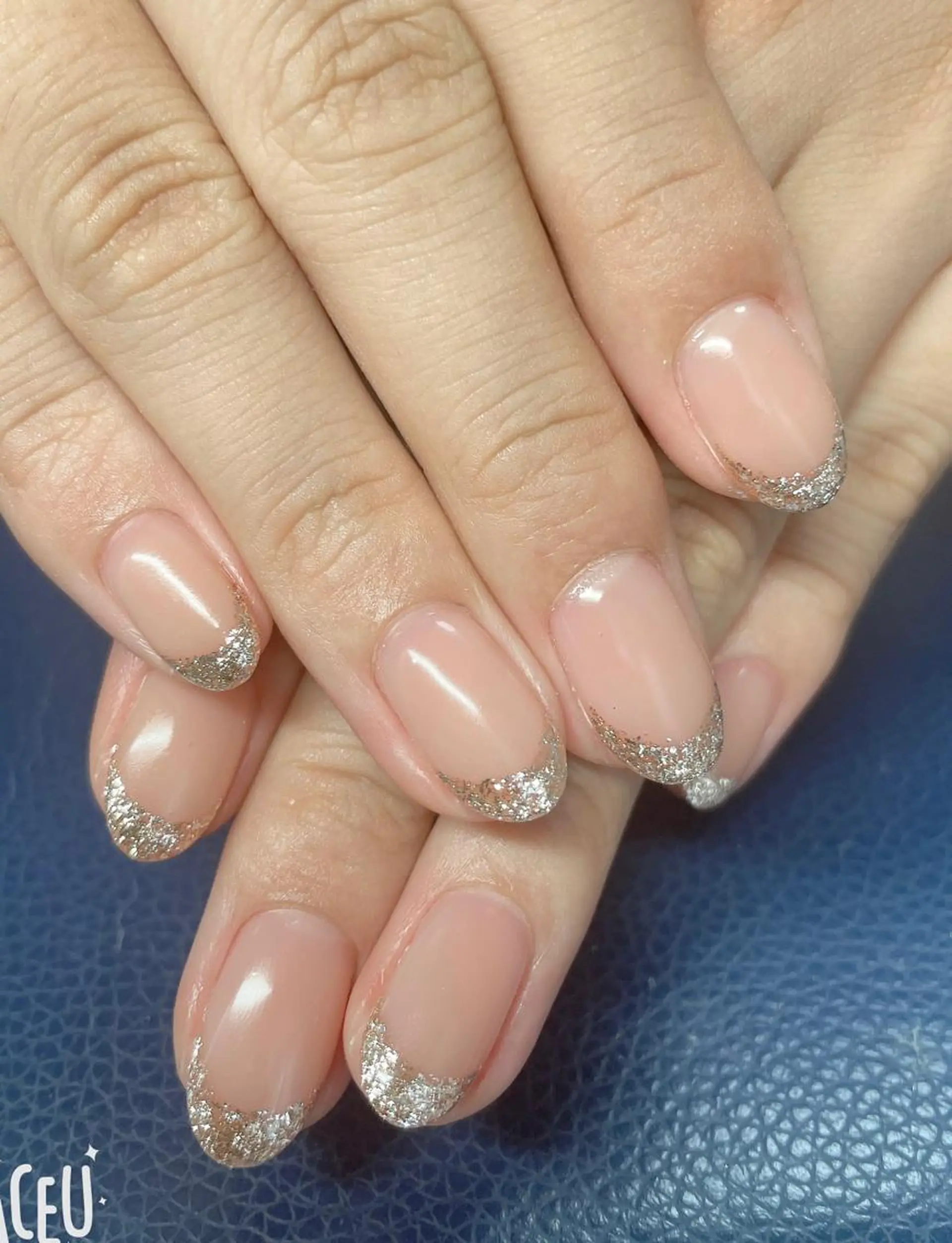 ネイル フレンチネイル ガラスフレンチ Sunnynail  サニーのネイルデザイン