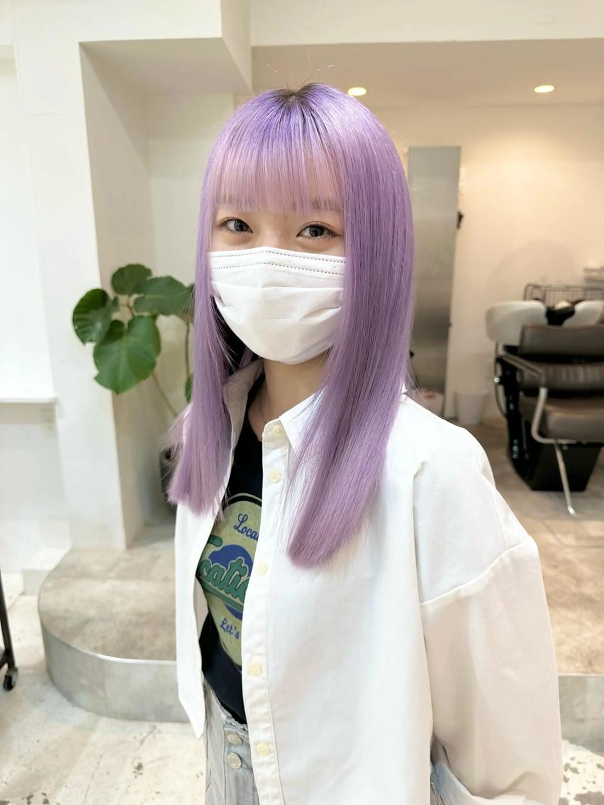 セミロング カラー ヘアカラー トリートメント kai .のヘアスタイル