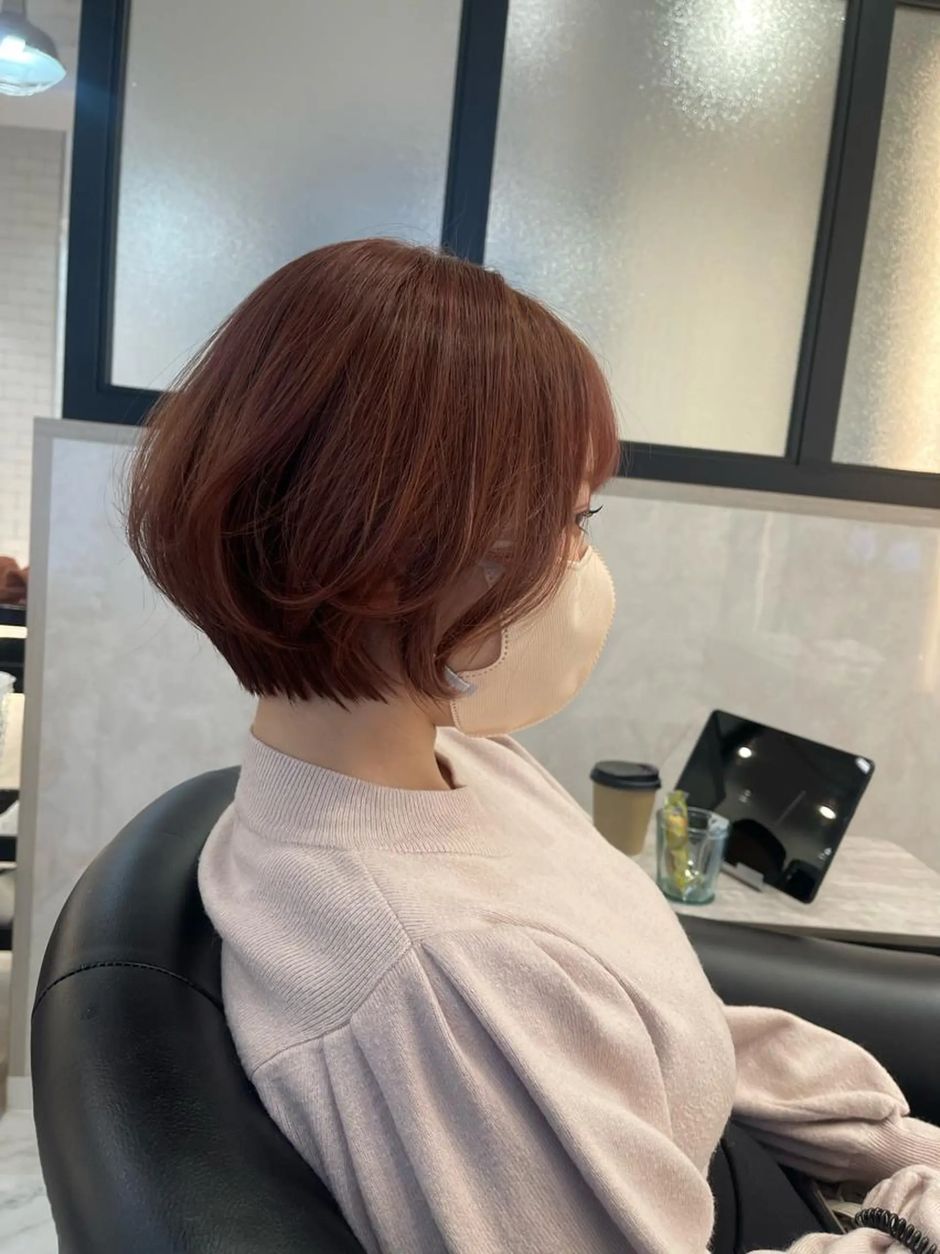 ショート カラー カット ヘアカラー トリートメント emi/髪質改善/ 韓国風/艶カラーのヘアスタイル