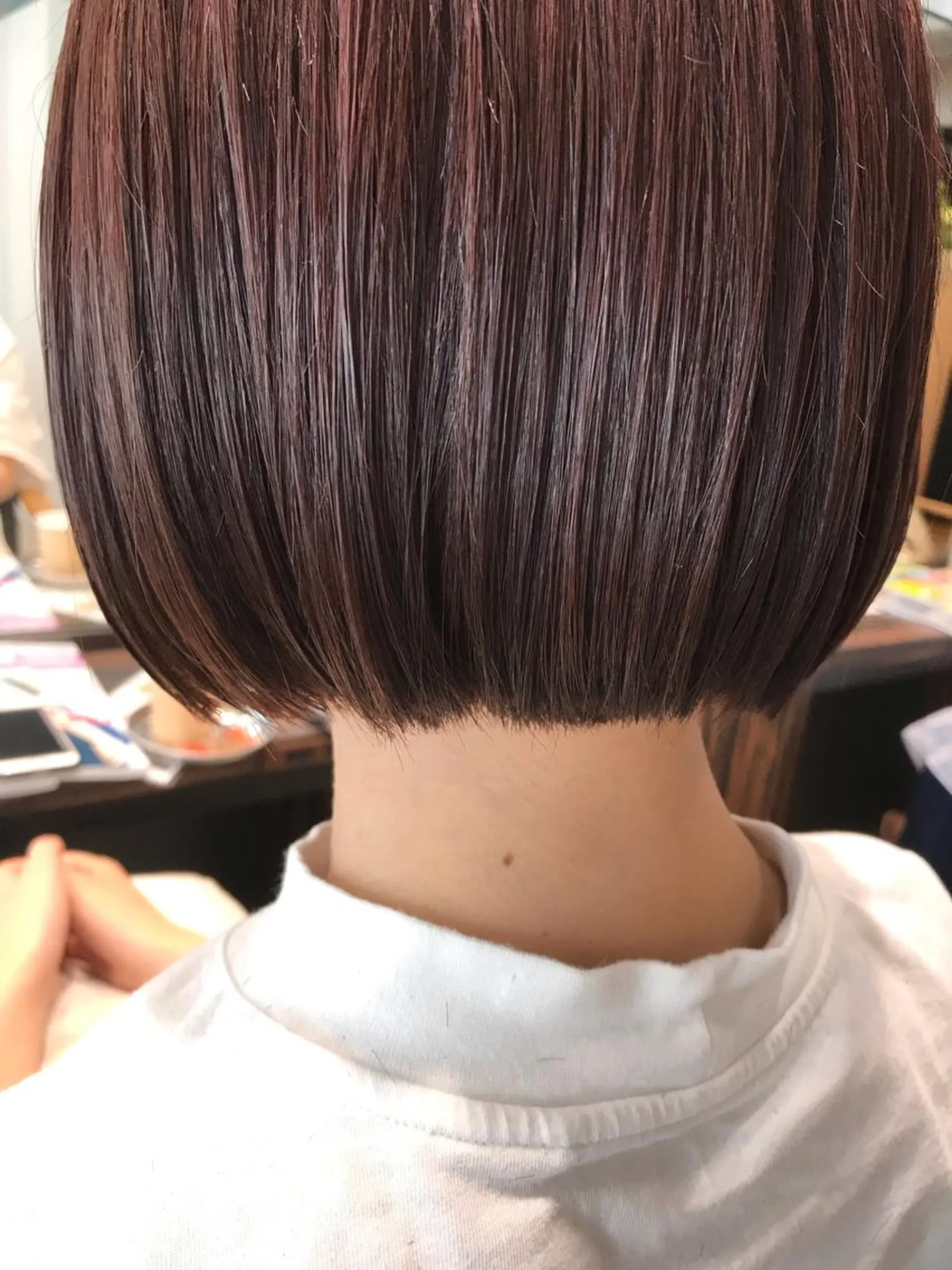 ショート カラー ボブ レイヤー/大人ボブ 渡邉【日吉美容室】のヘアスタイル