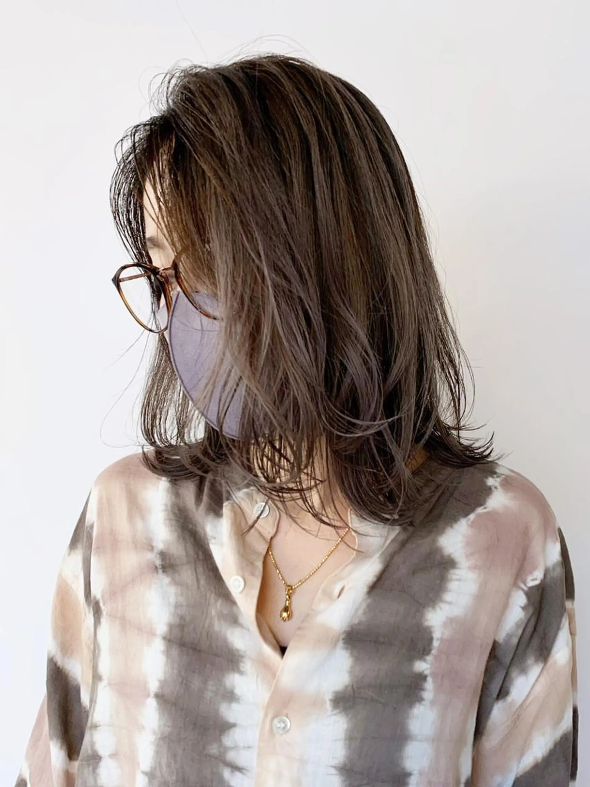 ミディアム カラー パーマ ヘアアレンジ バレイヤージュ レイヤーカット ITbyALBUM 八王子店のヘアスタイル