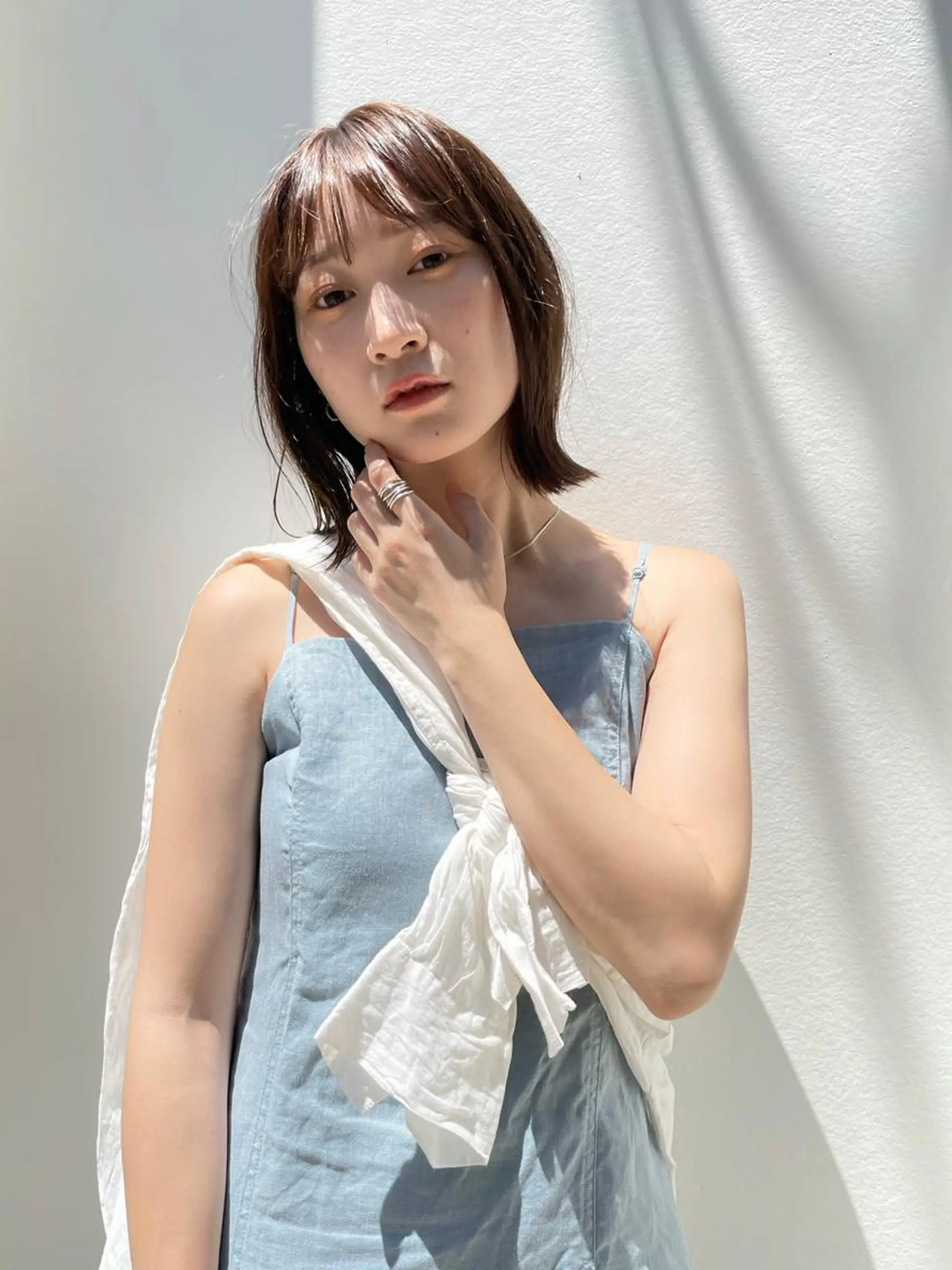 ミディアム カット ヘアカラー トリートメント 山本 晶大のヘアスタイル