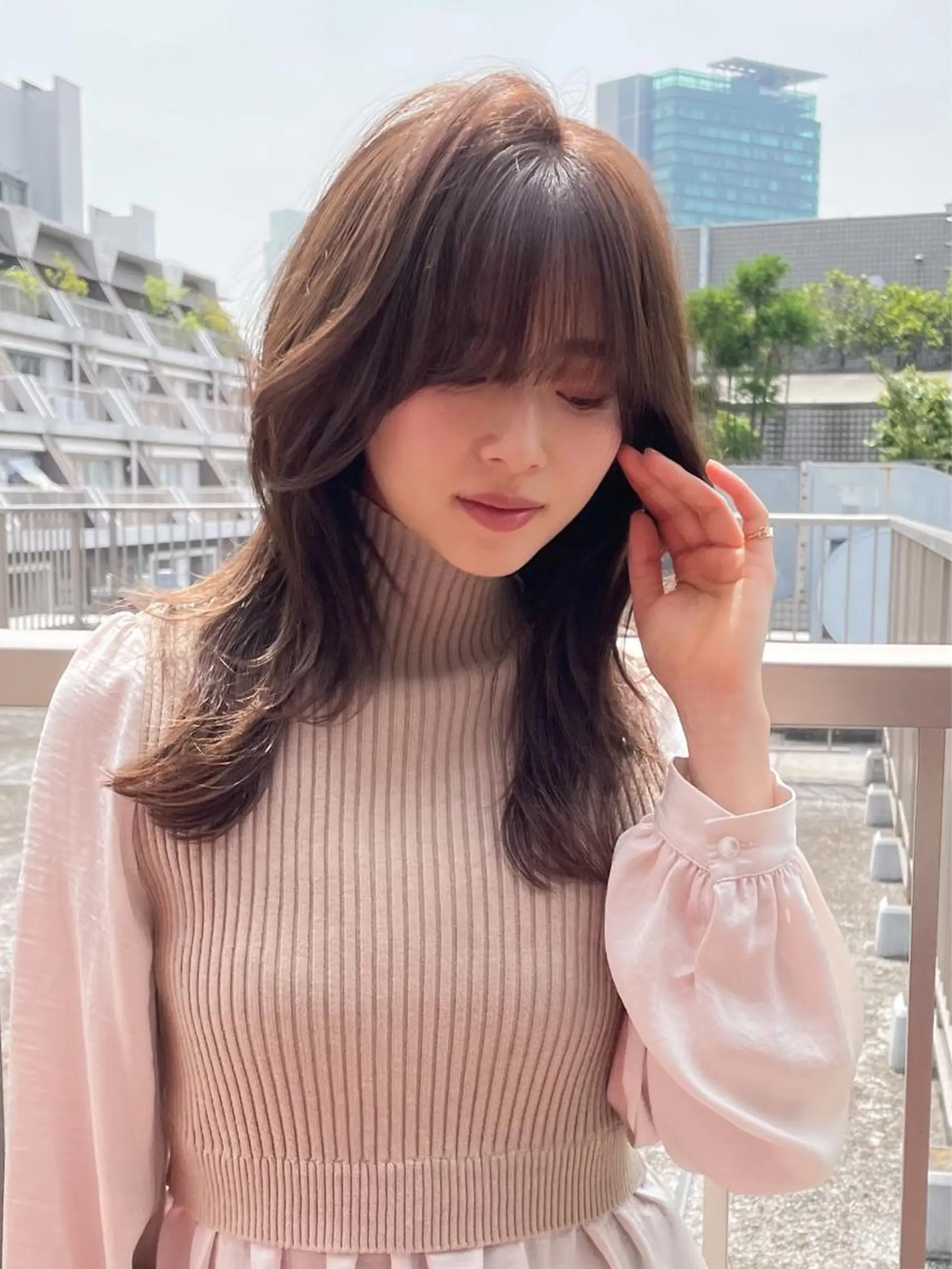 セミロング レイヤーカット fifth天神/末廣 和也のヘアスタイル